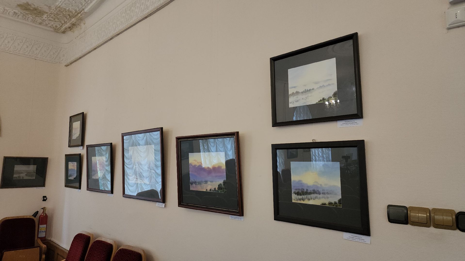 кашира, художественная выставка, краеведческий музей, картины, акварель , ока, пейзаж,