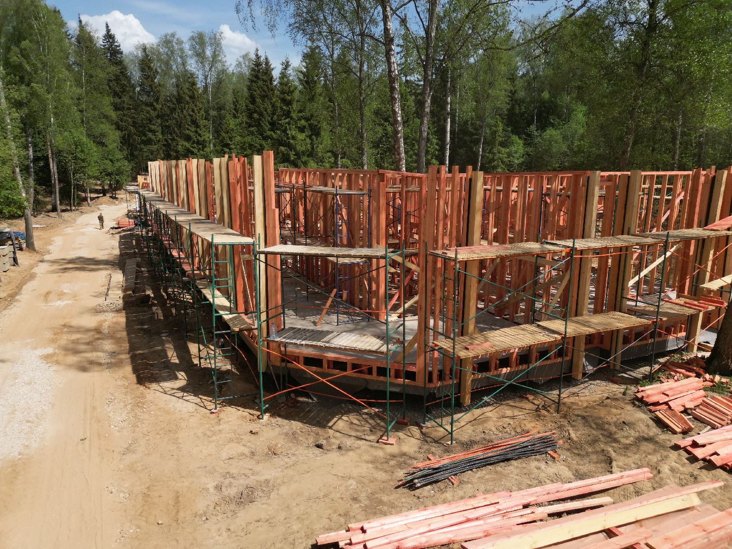 видео с коптера, лесопарк Соколка, благоустройство в истре,