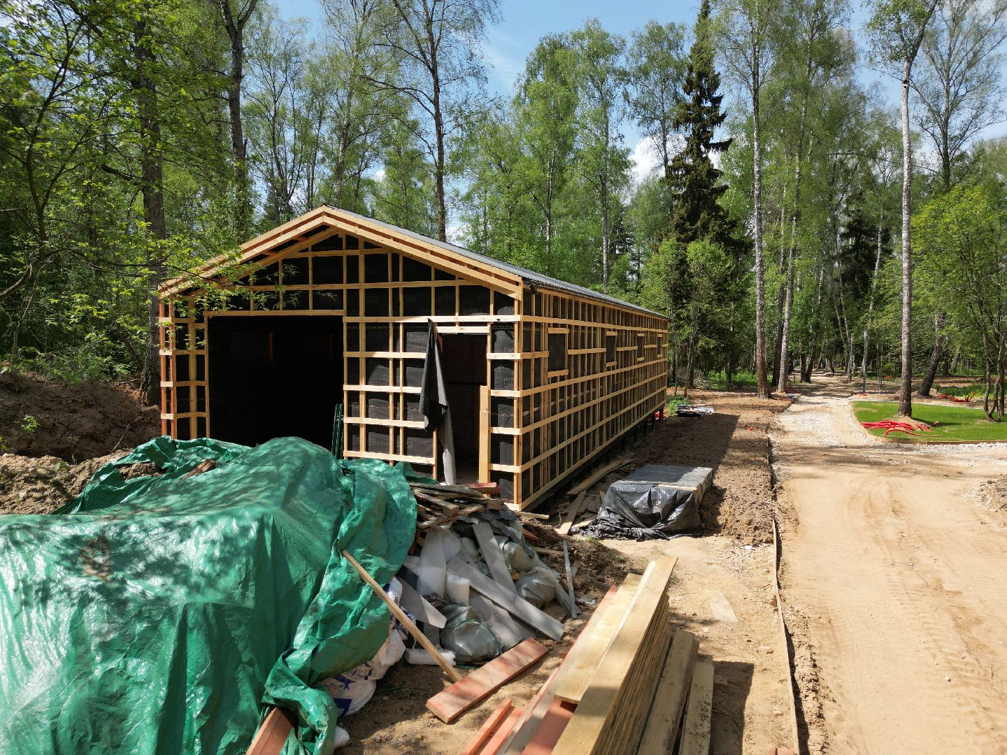 видео с коптера, лесопарк Соколка, благоустройство в истре,