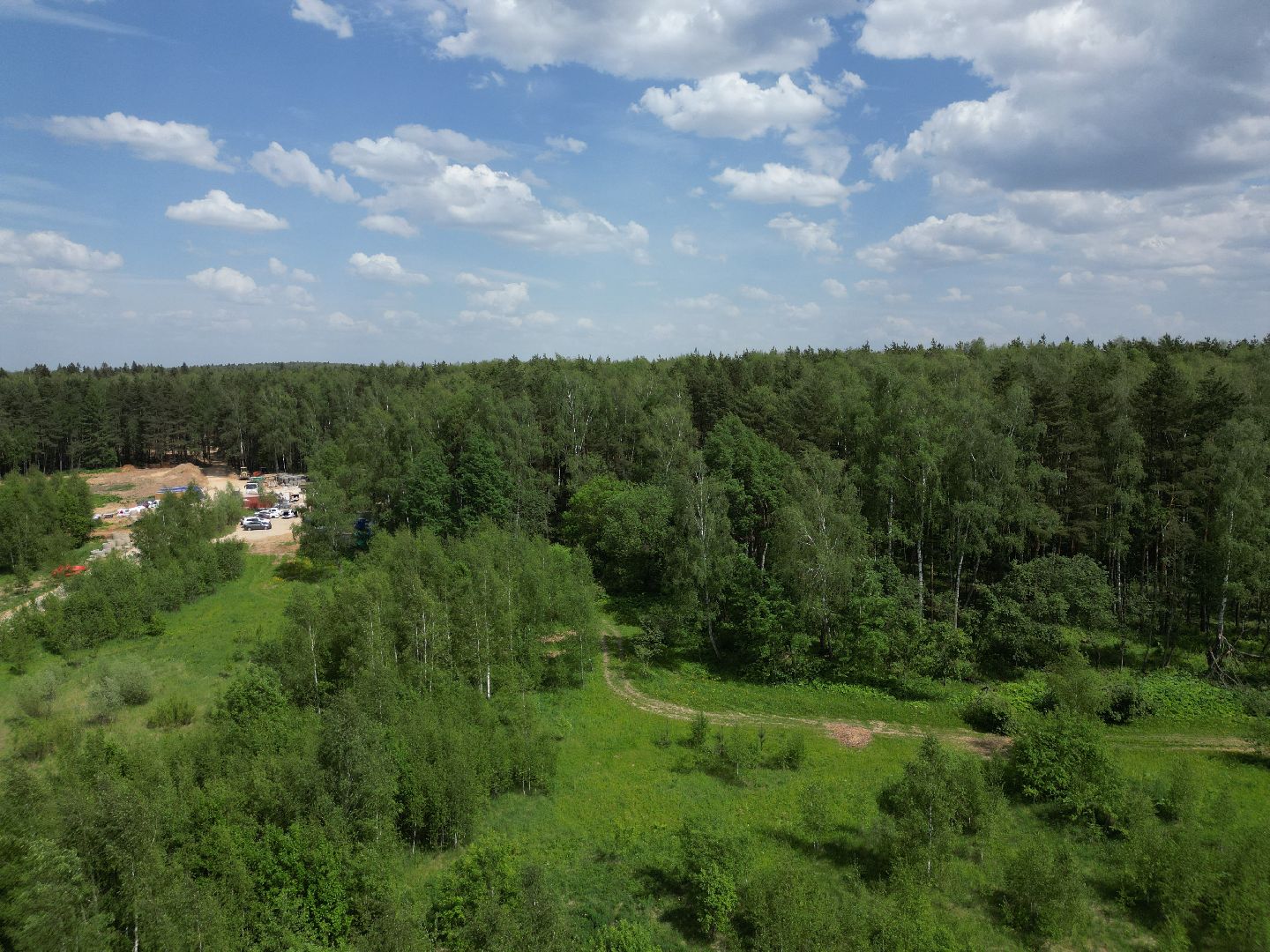 видео с коптера, лесопарк Соколка, благоустройство в истре,