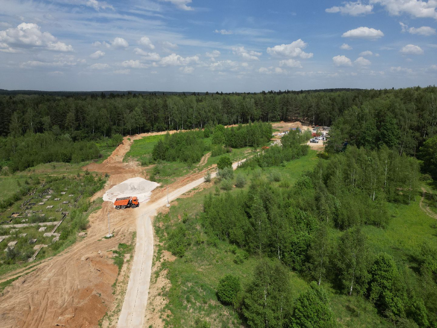 видео с коптера, лесопарк Соколка, благоустройство в истре,