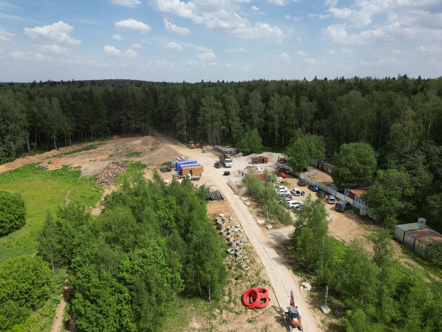 видео с коптера, лесопарк Соколка, благоустройство в истре,
