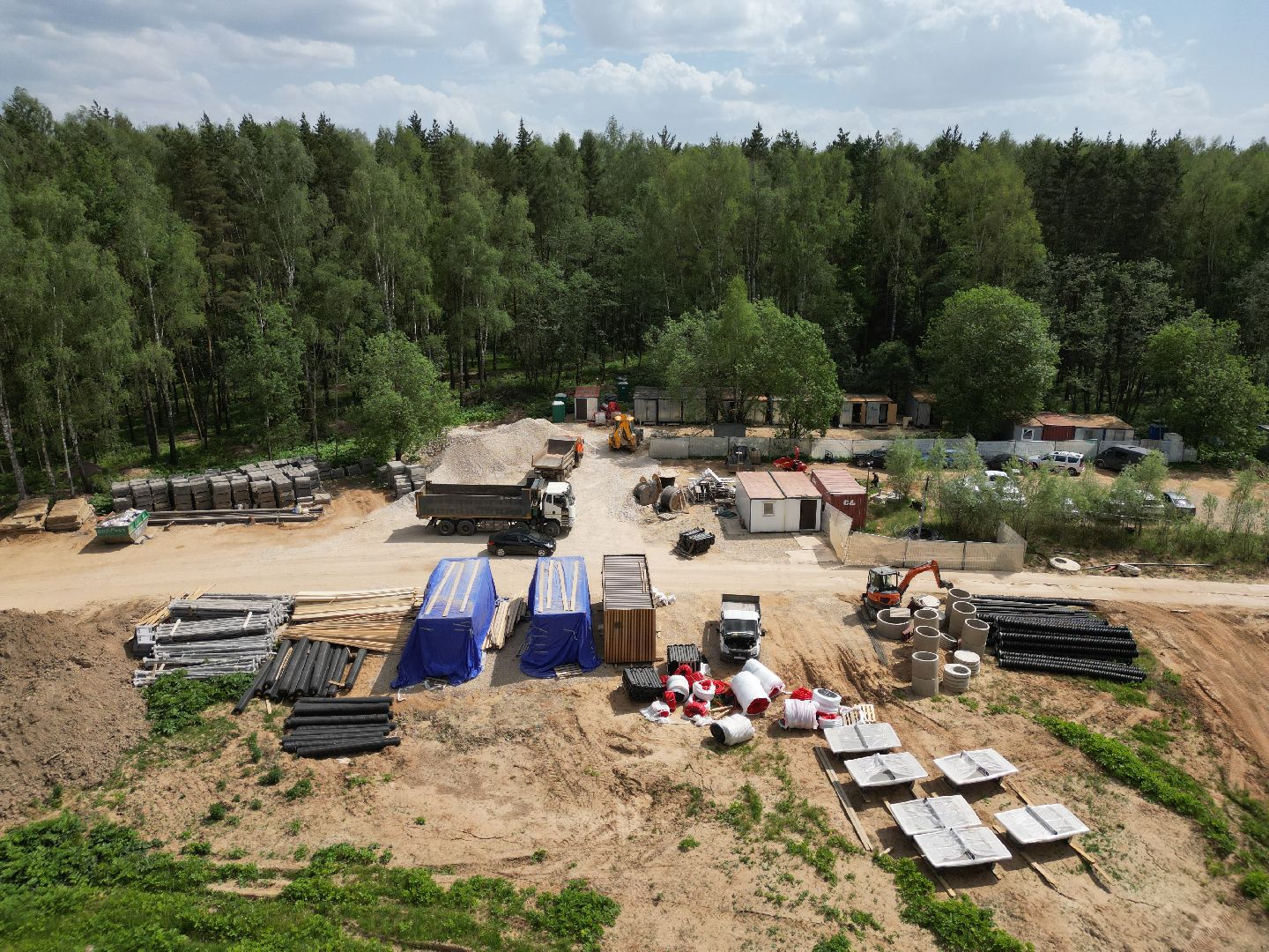 видео с коптера, лесопарк Соколка, благоустройство в истре,