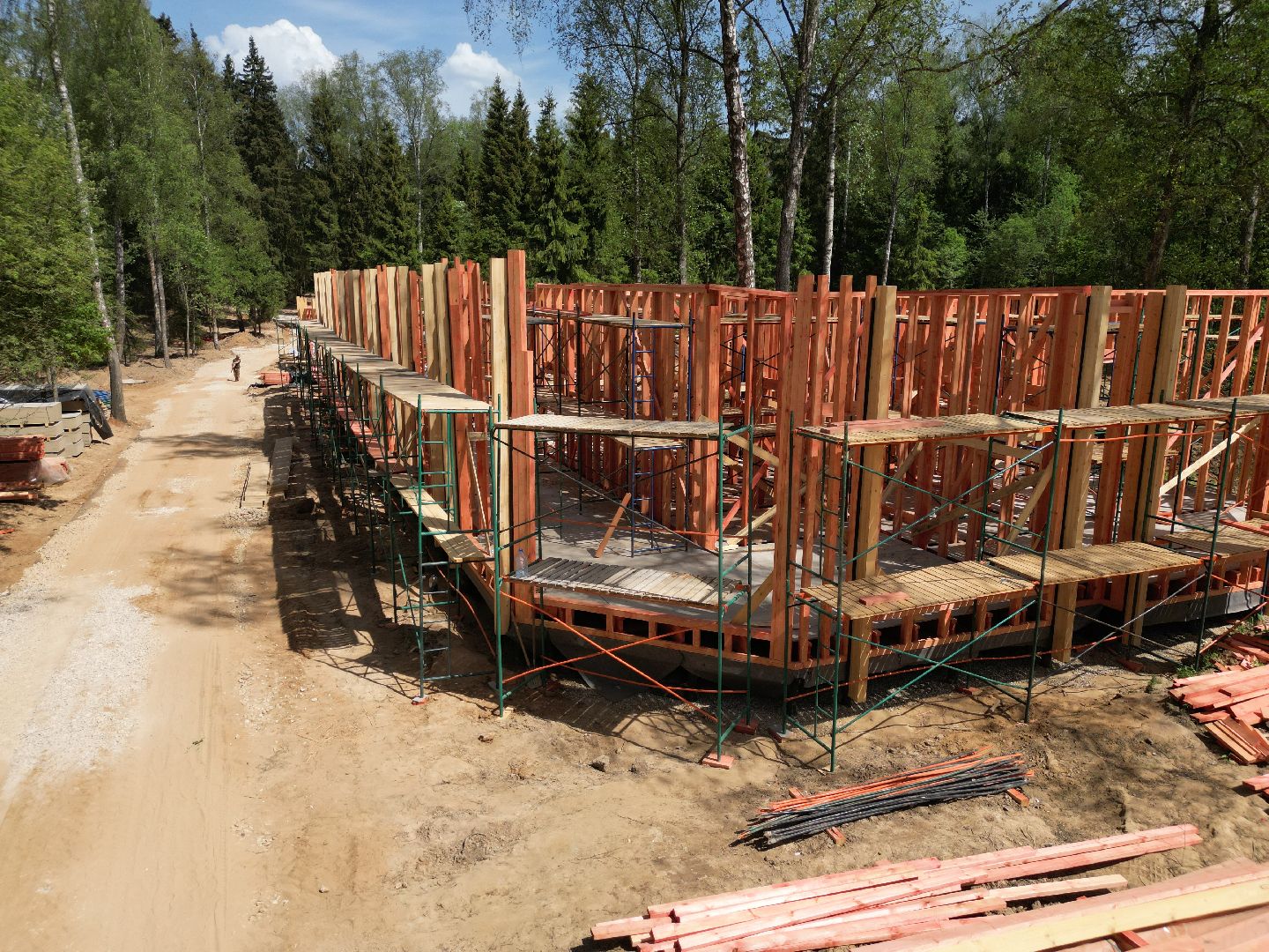 видео с коптера, лесопарк Соколка, благоустройство в истре,