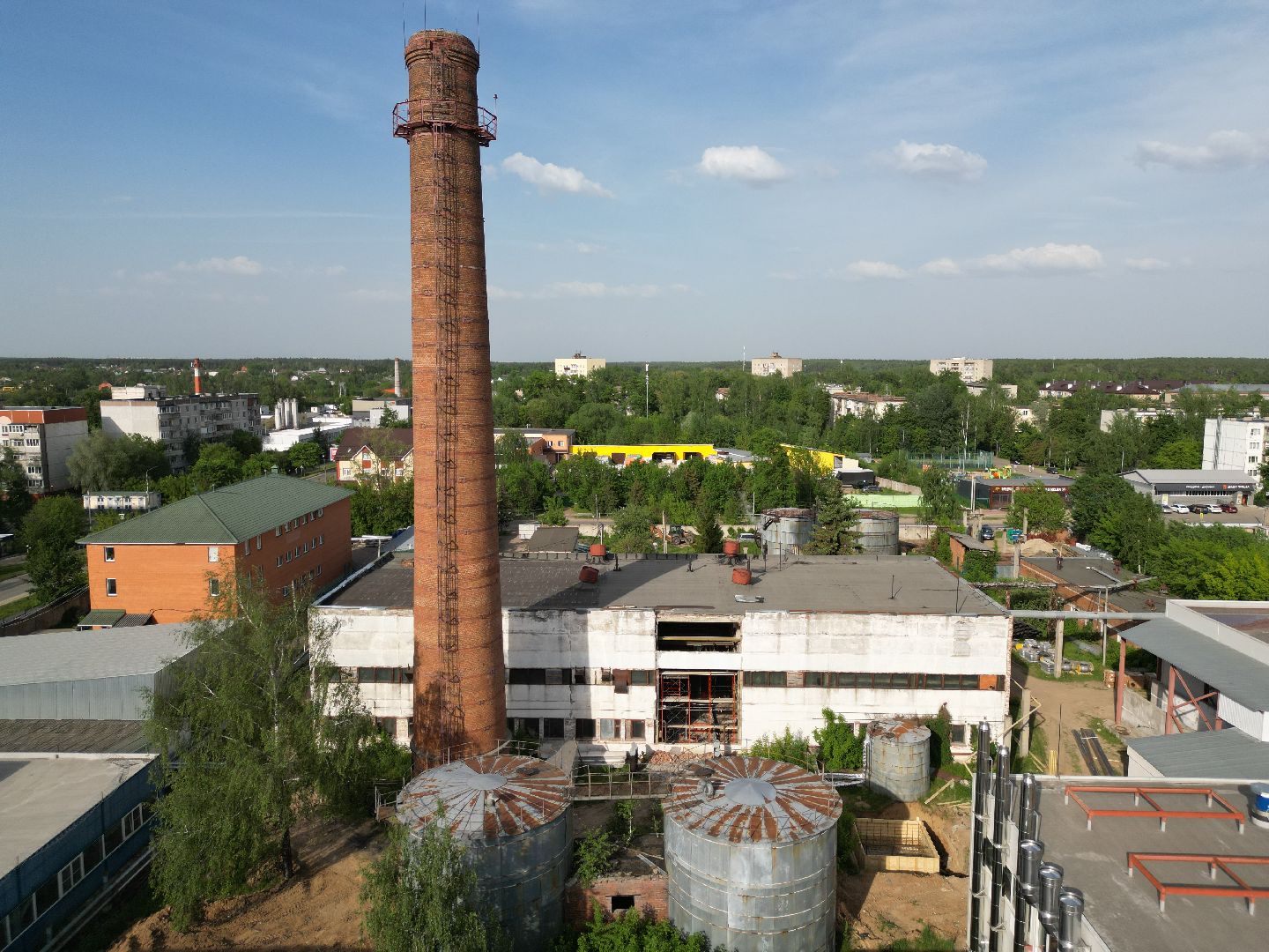 видео с коптера, котельная 8 в Истре, Дедовская котельная,