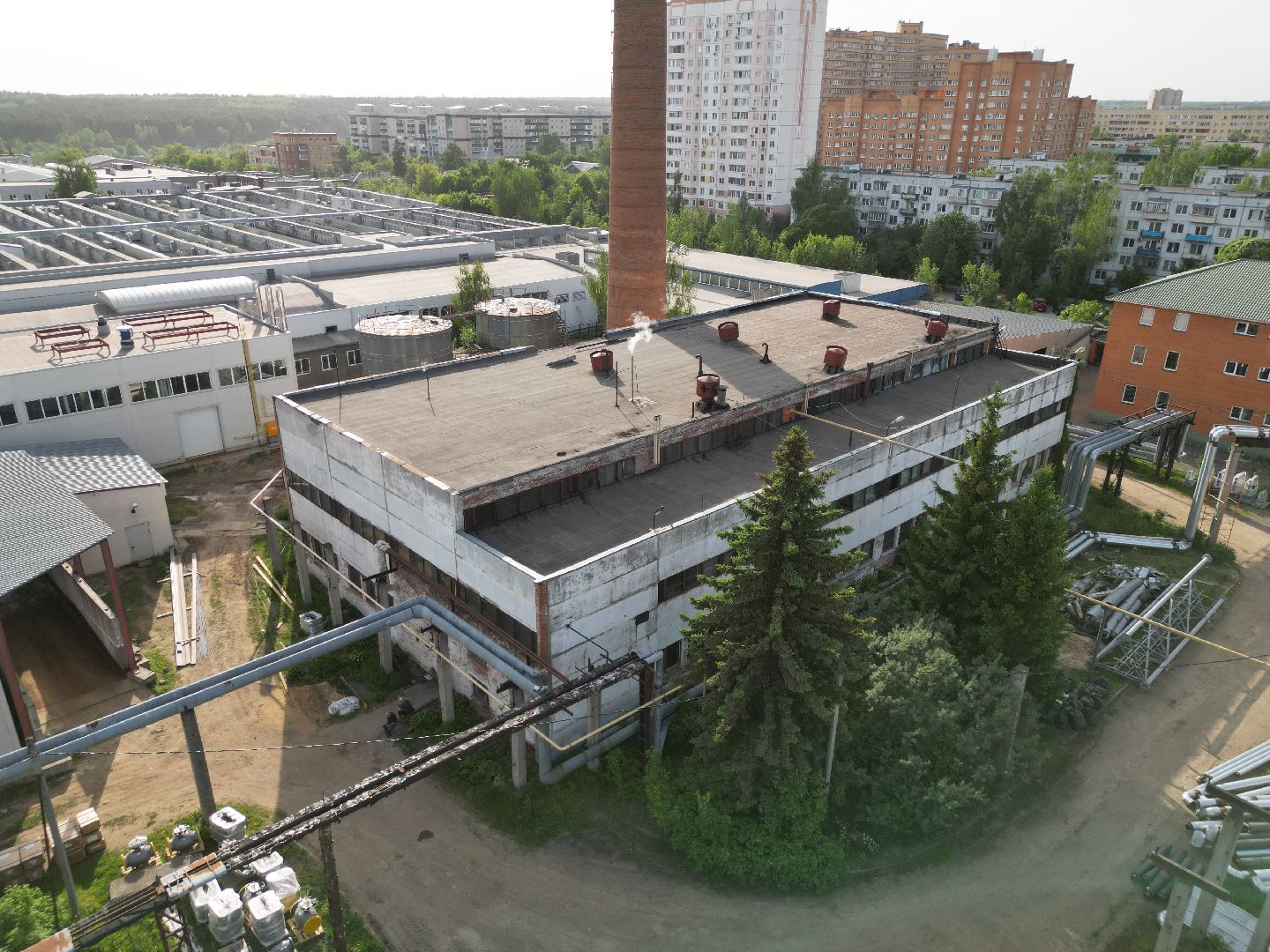 видео с коптера, котельная 8 в Истре, Дедовская котельная,