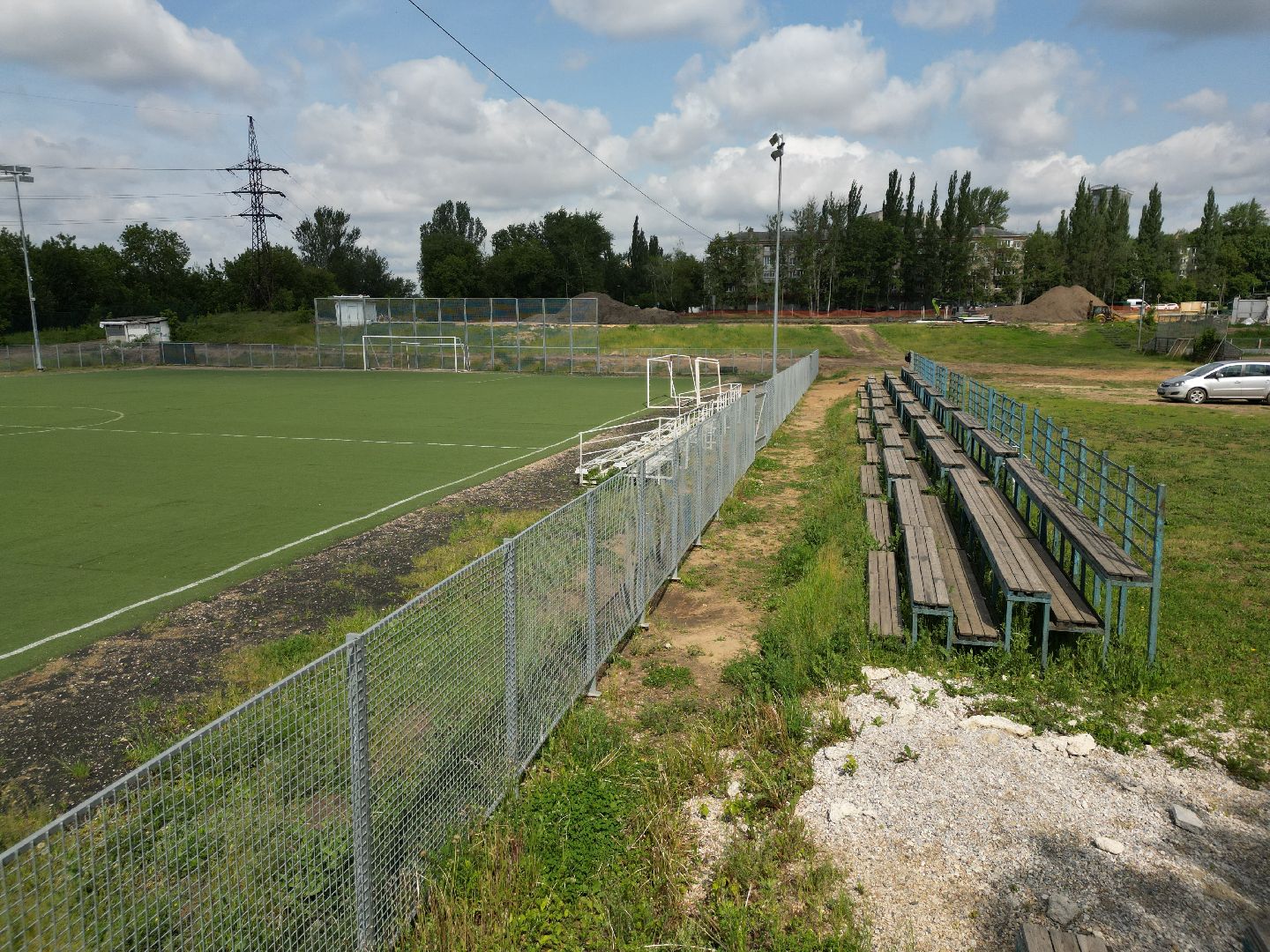 видео с коптера, стадион полет, спорт в лыткарине,