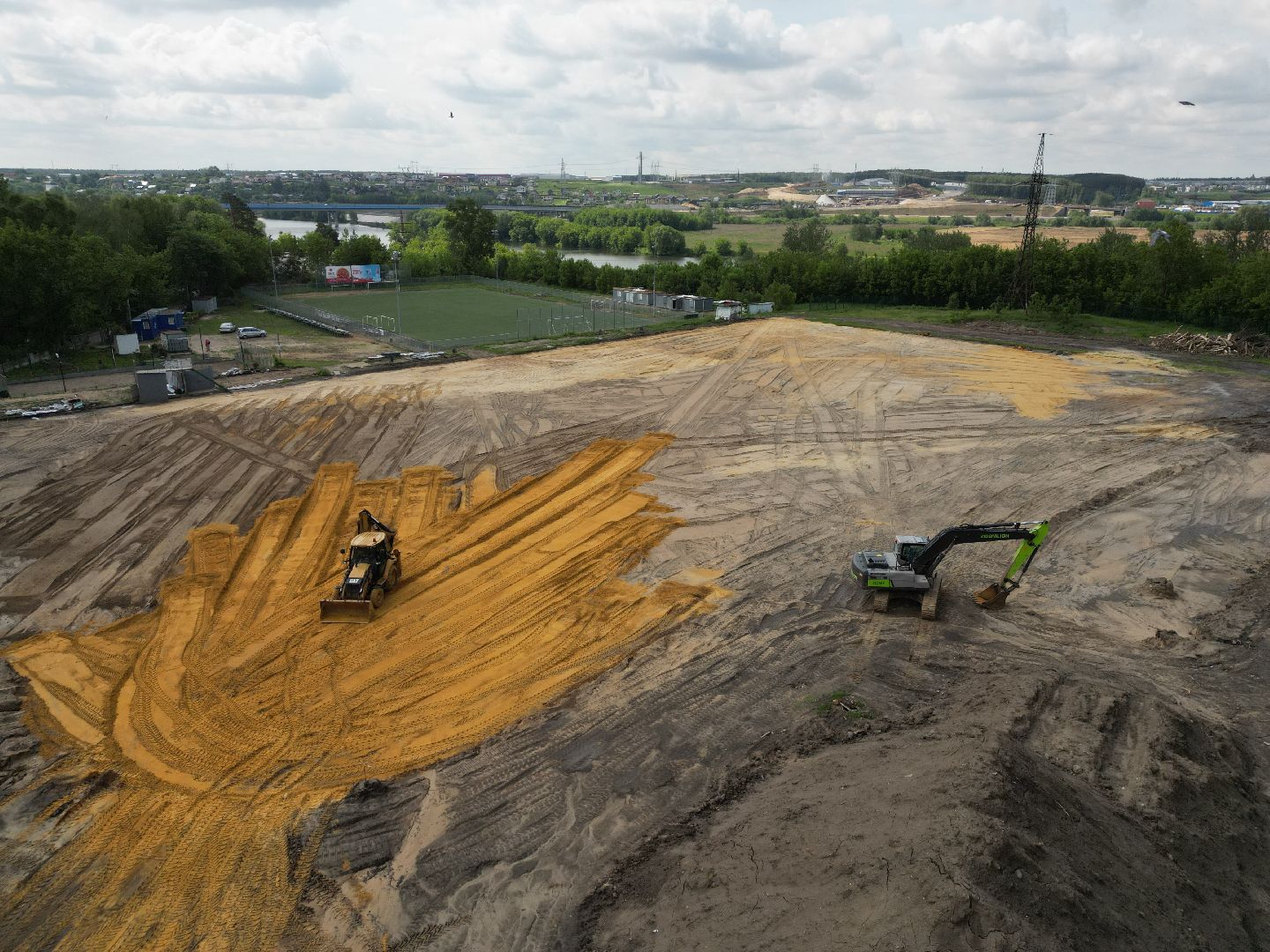 видео с коптера, стадион полет, спорт в лыткарине,