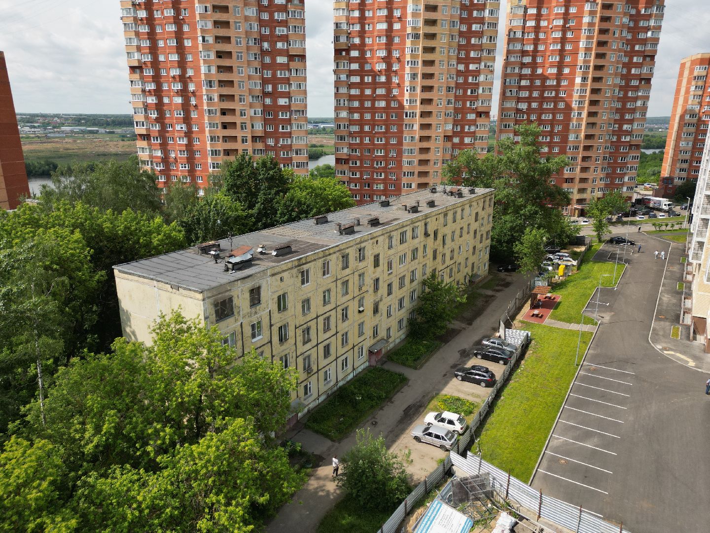 видео с коптера, переселение из ветхого жилья,