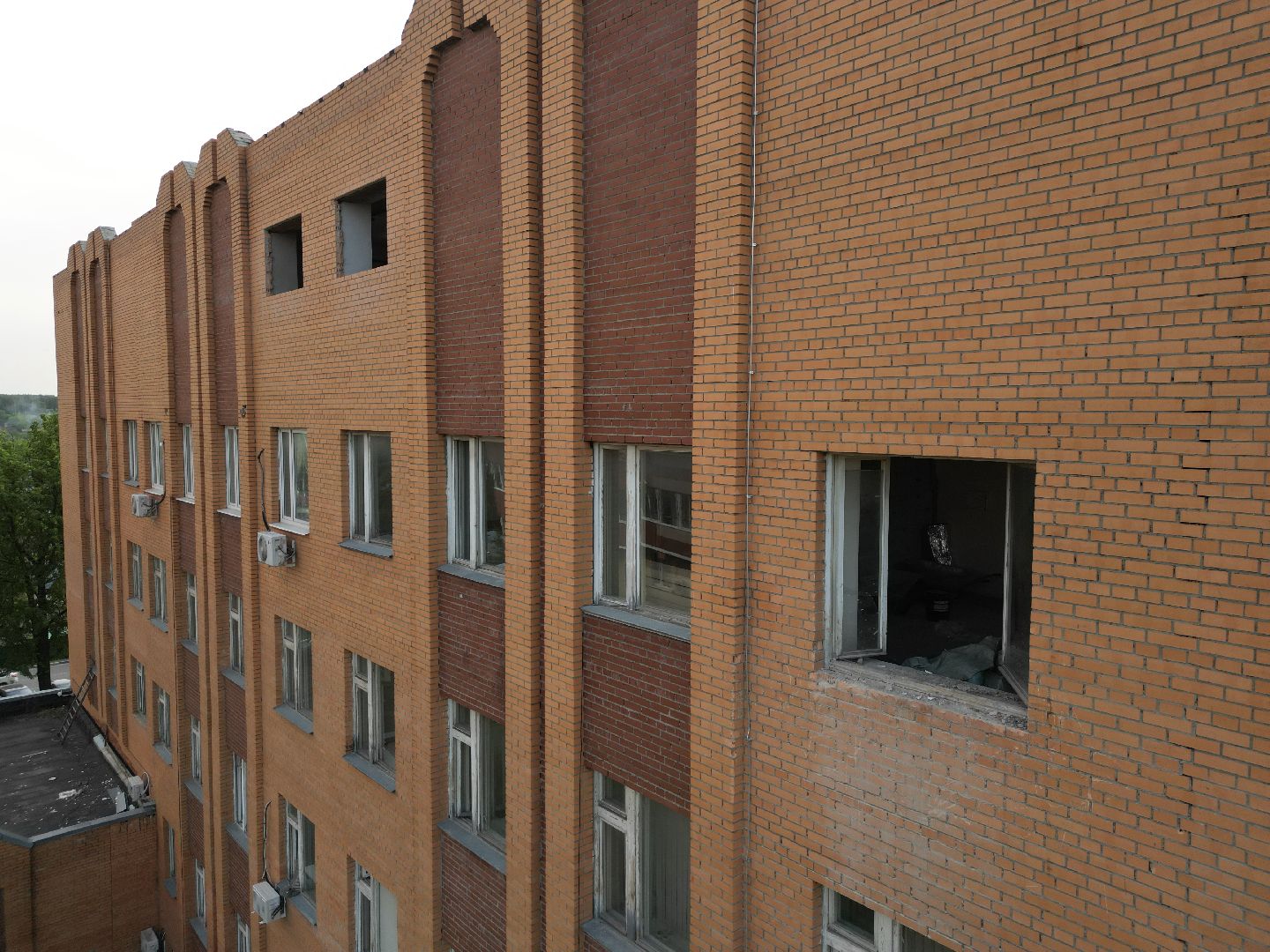 видео с коптера, поликлиника в пушкино, медицина в пушкино,