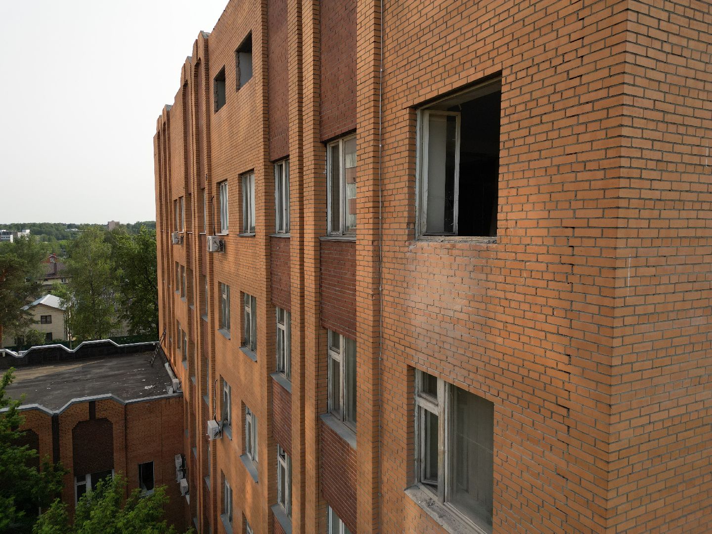 видео с коптера, поликлиника в пушкино, медицина в пушкино,