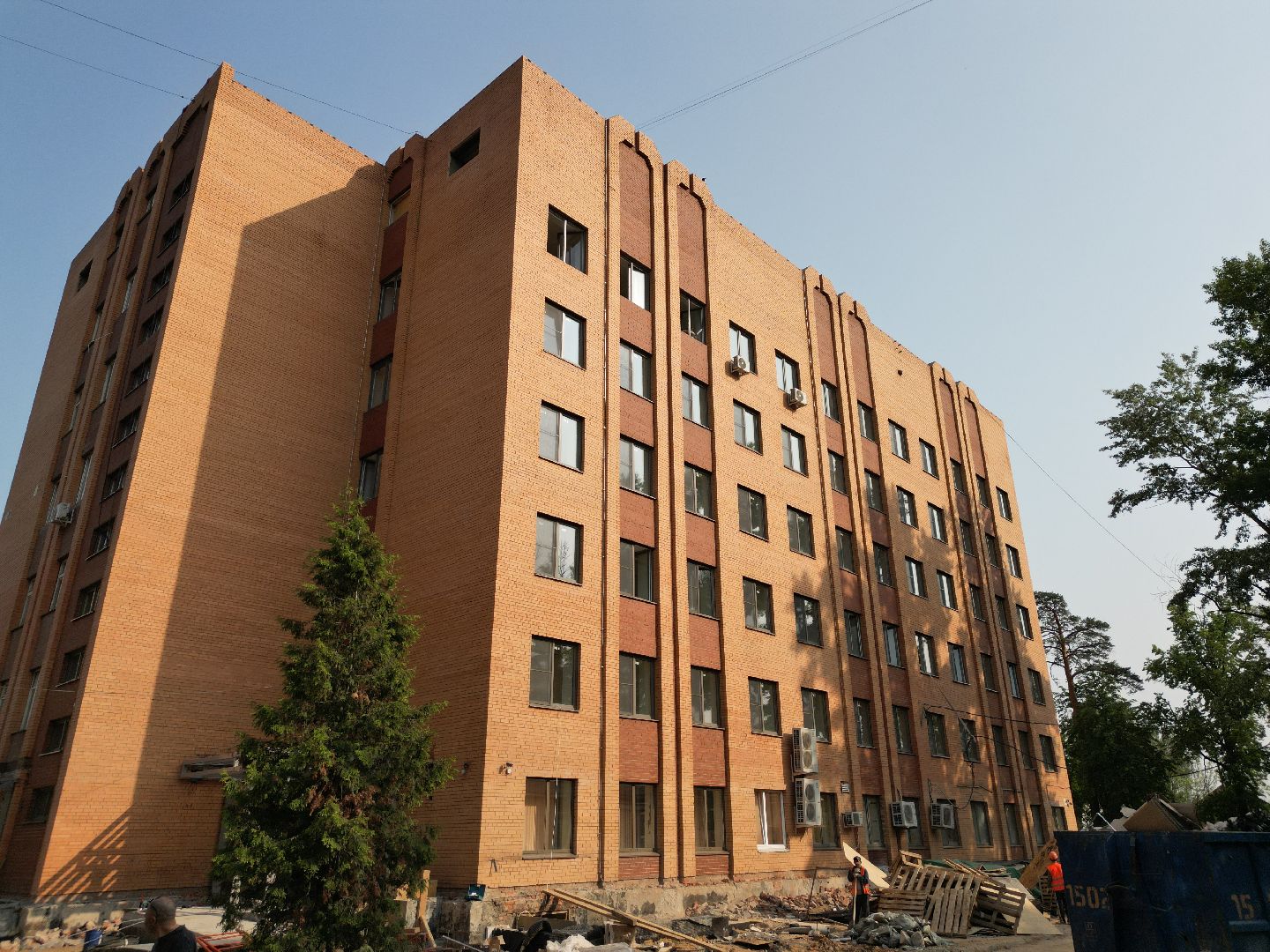 видео с коптера, поликлиника в пушкино, медицина в пушкино,