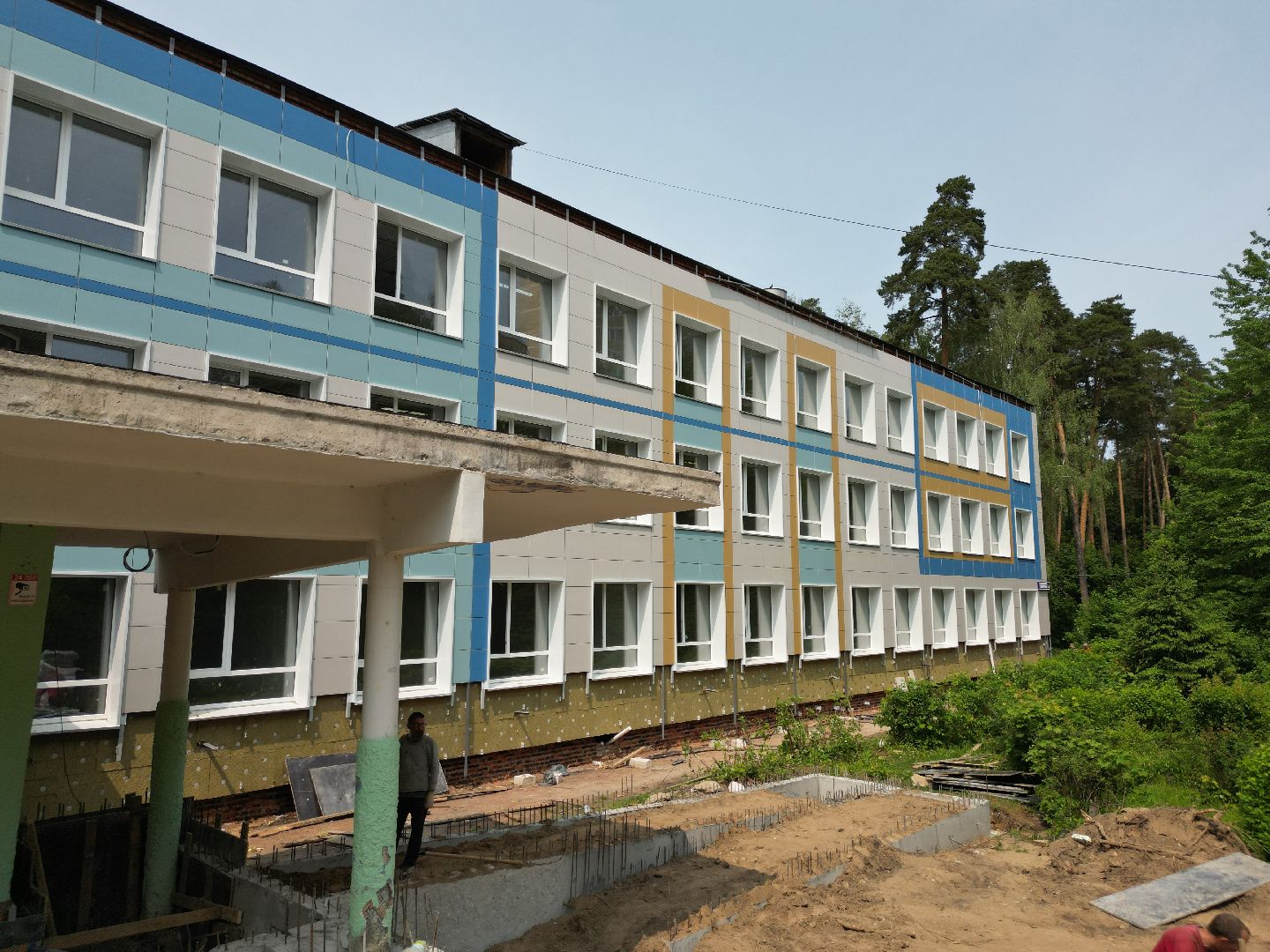 видео с коптера, школа 4 в Красноармейске, образование в подмосковье,