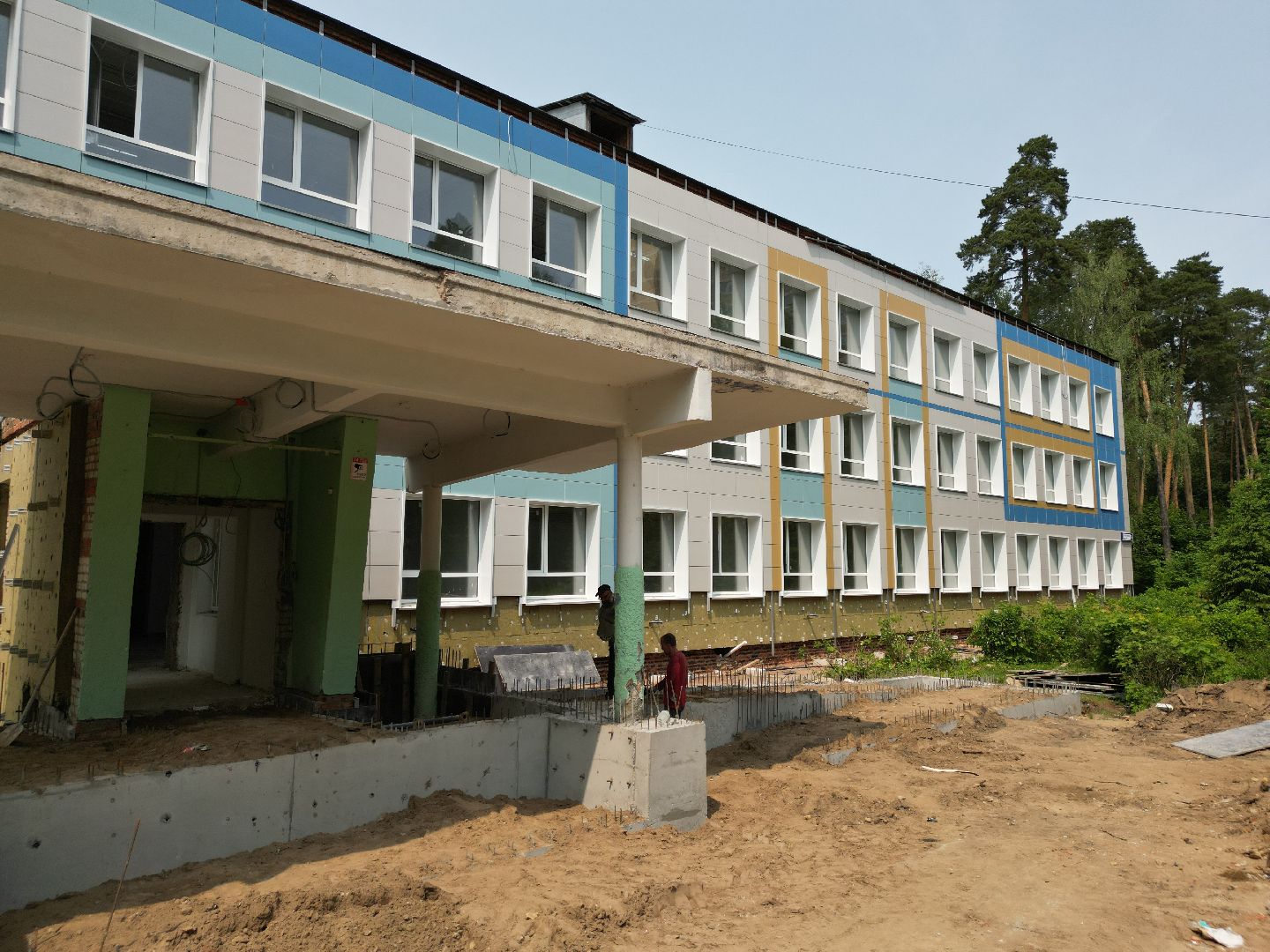 видео с коптера, школа 4 в Красноармейске, образование в подмосковье,