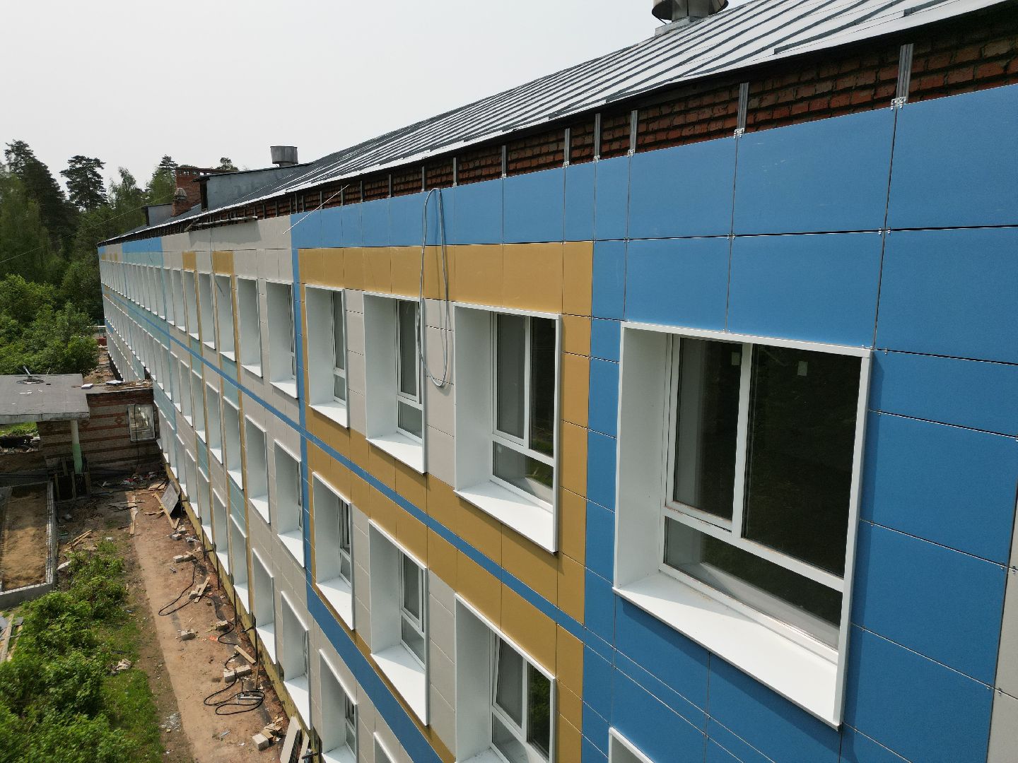 видео с коптера, школа 4 в Красноармейске, образование в подмосковье,