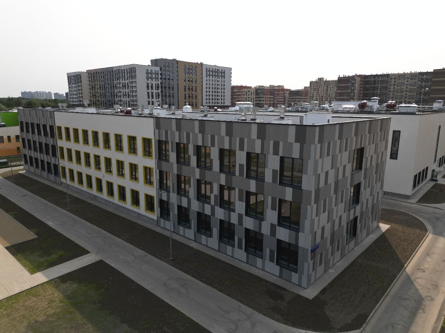 видео с коптера, новая школа в пушкино, жк новое пушкино,