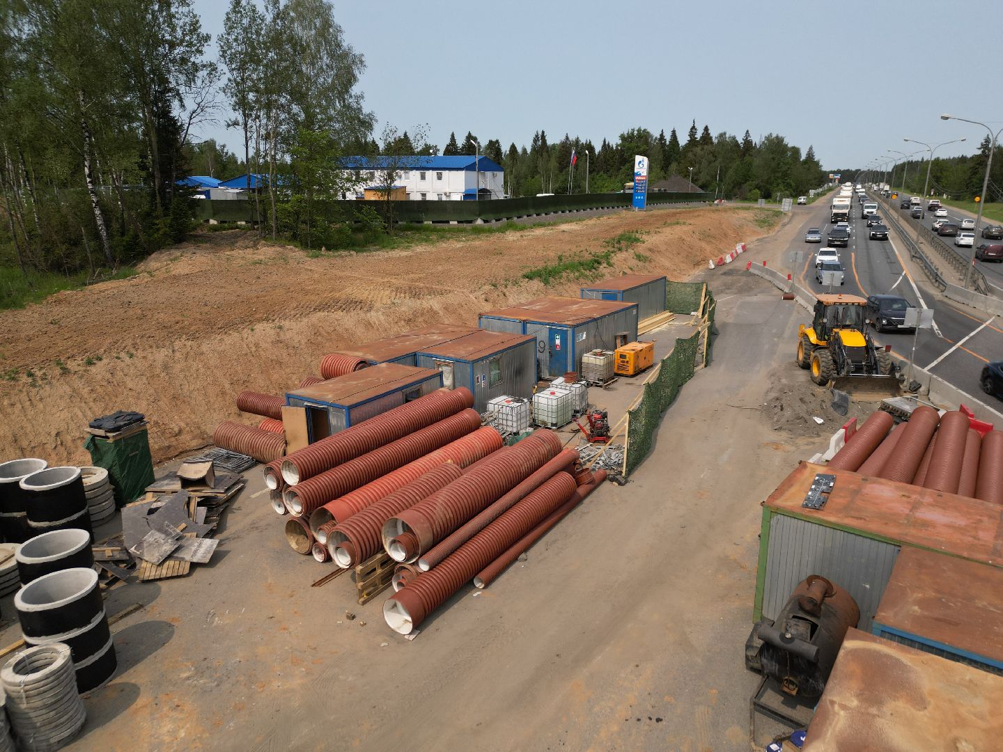 видео с коптера, трасса М-8 , Реконструкция трассы М-8,
