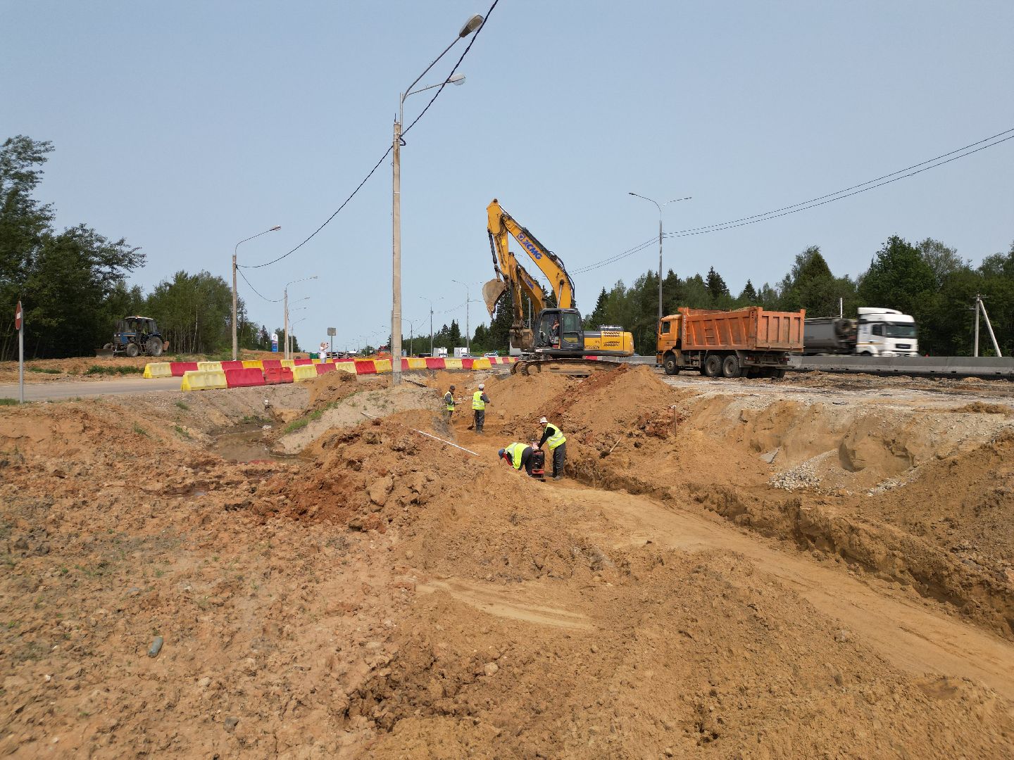 видео с коптера, трасса М-8 , Реконструкция трассы М-8,