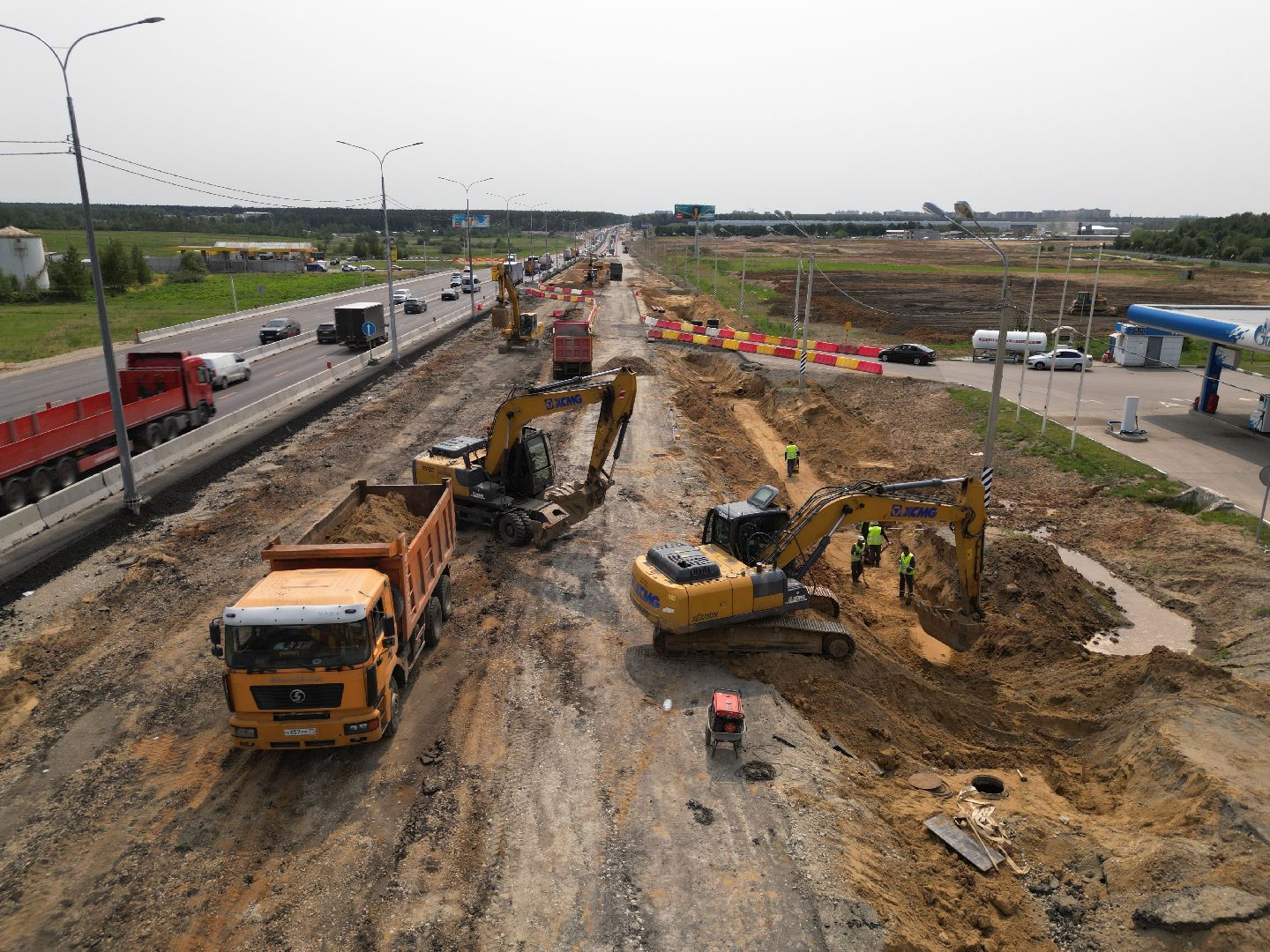 видео с коптера, трасса М-8 , Реконструкция трассы М-8,