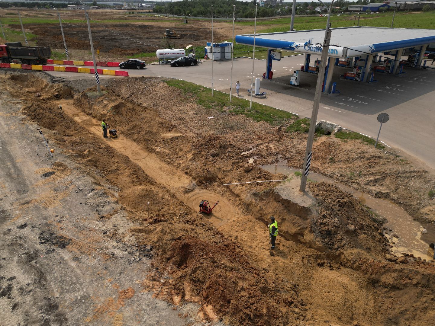видео с коптера, трасса М-8 , Реконструкция трассы М-8,