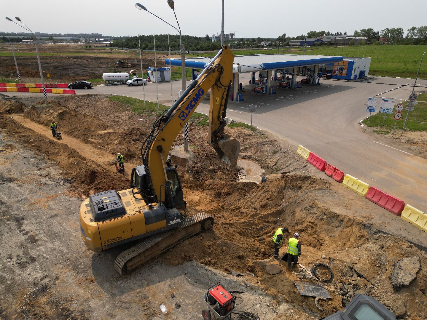видео с коптера, трасса М-8 , Реконструкция трассы М-8,