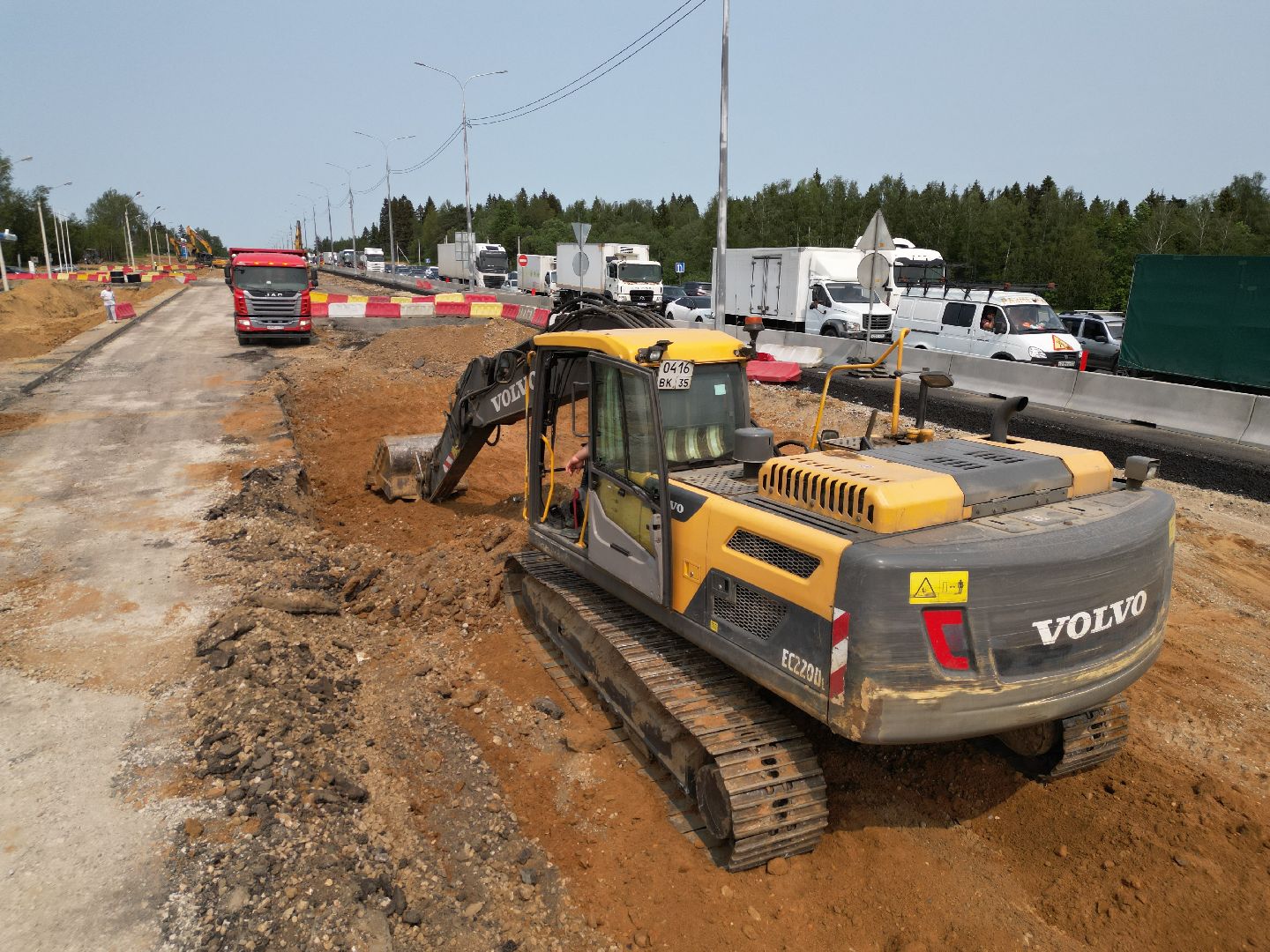 видео с коптера, трасса М-8 , Реконструкция трассы М-8,