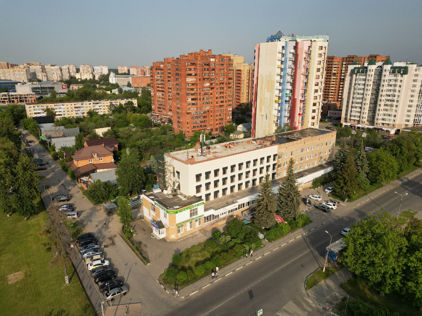 видео с коптера, поликлиника 9 в ивантеевке, медицина в пушкино,