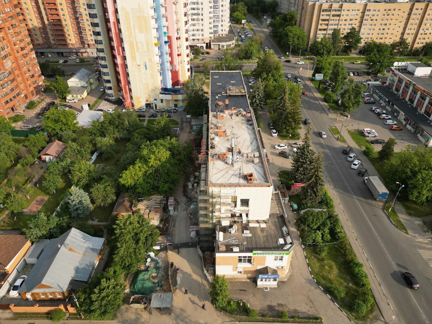 видео с коптера, поликлиника 9 в ивантеевке, медицина в пушкино,