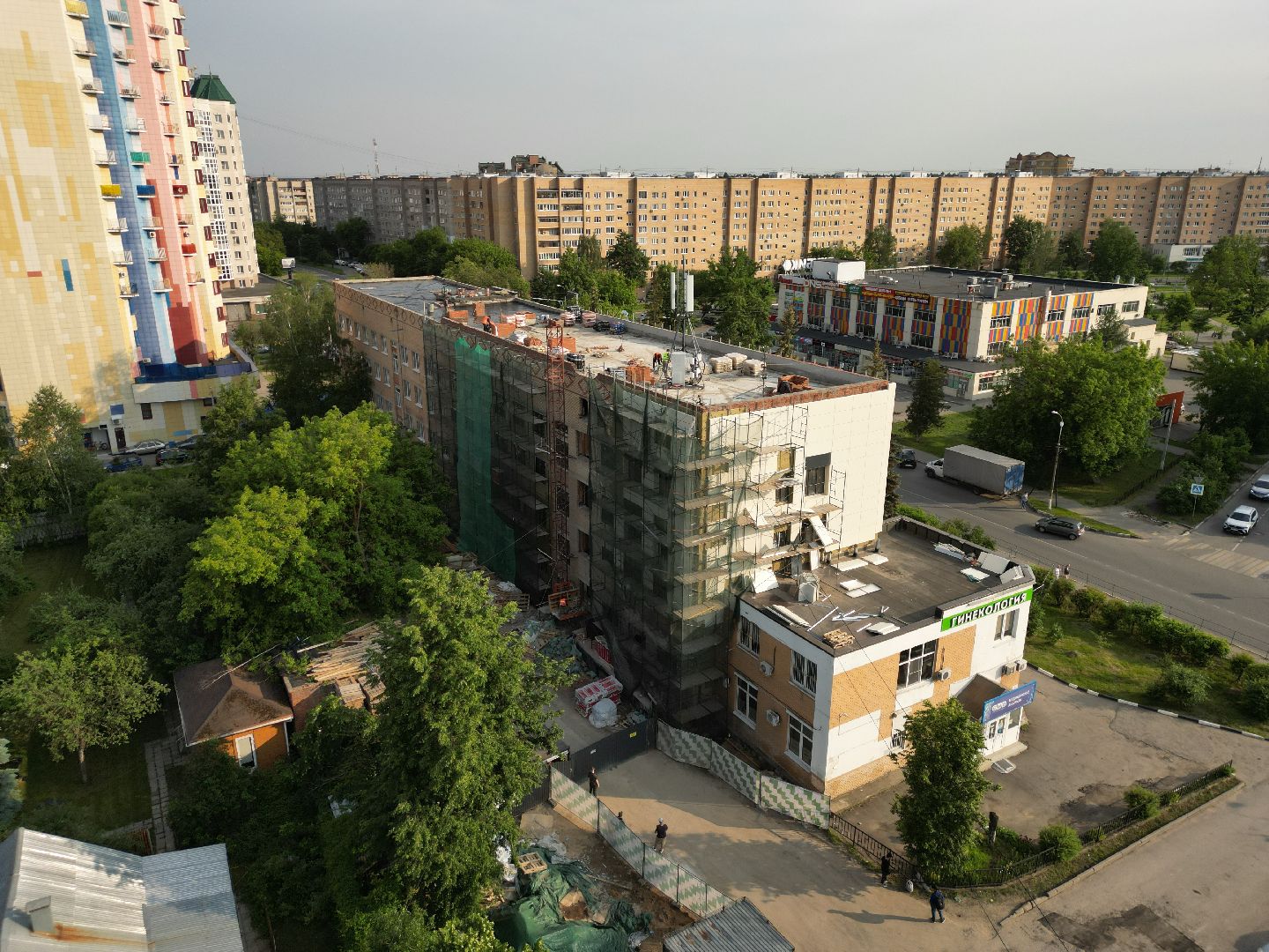 видео с коптера, поликлиника 9 в ивантеевке, медицина в пушкино,