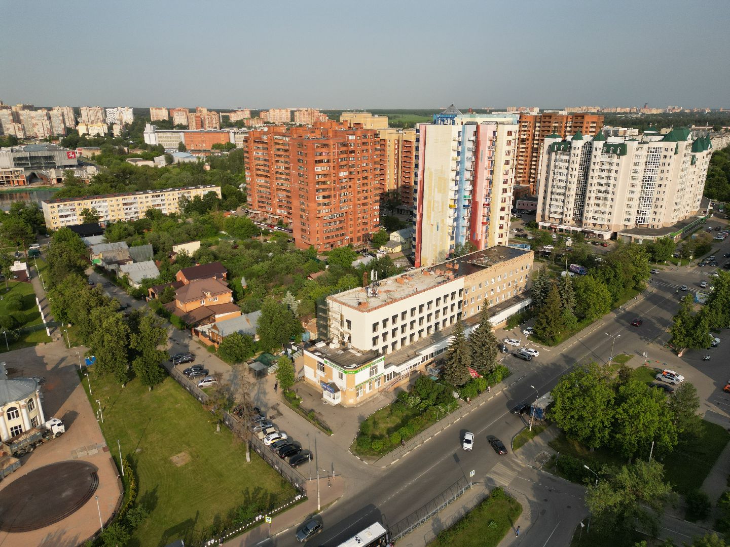 видео с коптера, поликлиника 9 в ивантеевке, медицина в пушкино,