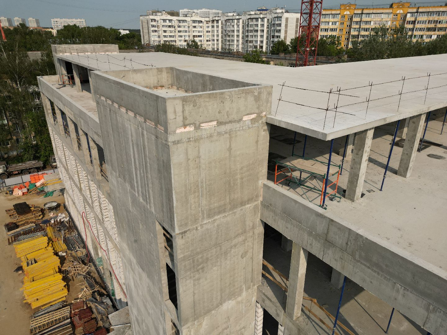 видео с коптера, детская поликлиника в пушкино, медицина в пушкино,