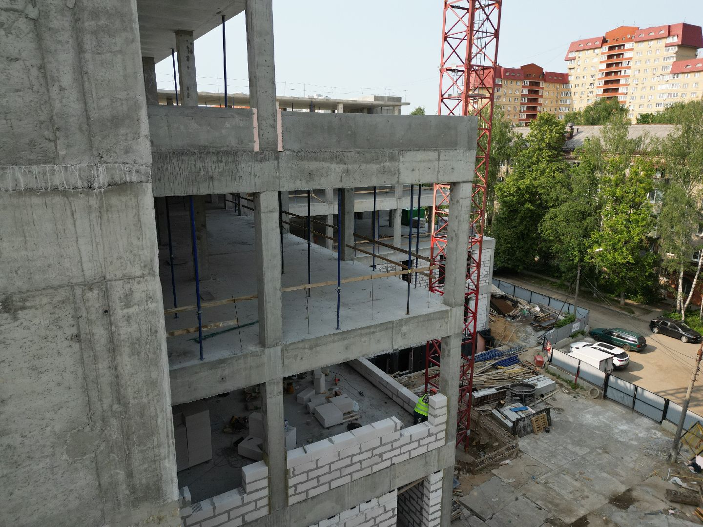 видео с коптера, детская поликлиника в пушкино, медицина в пушкино,