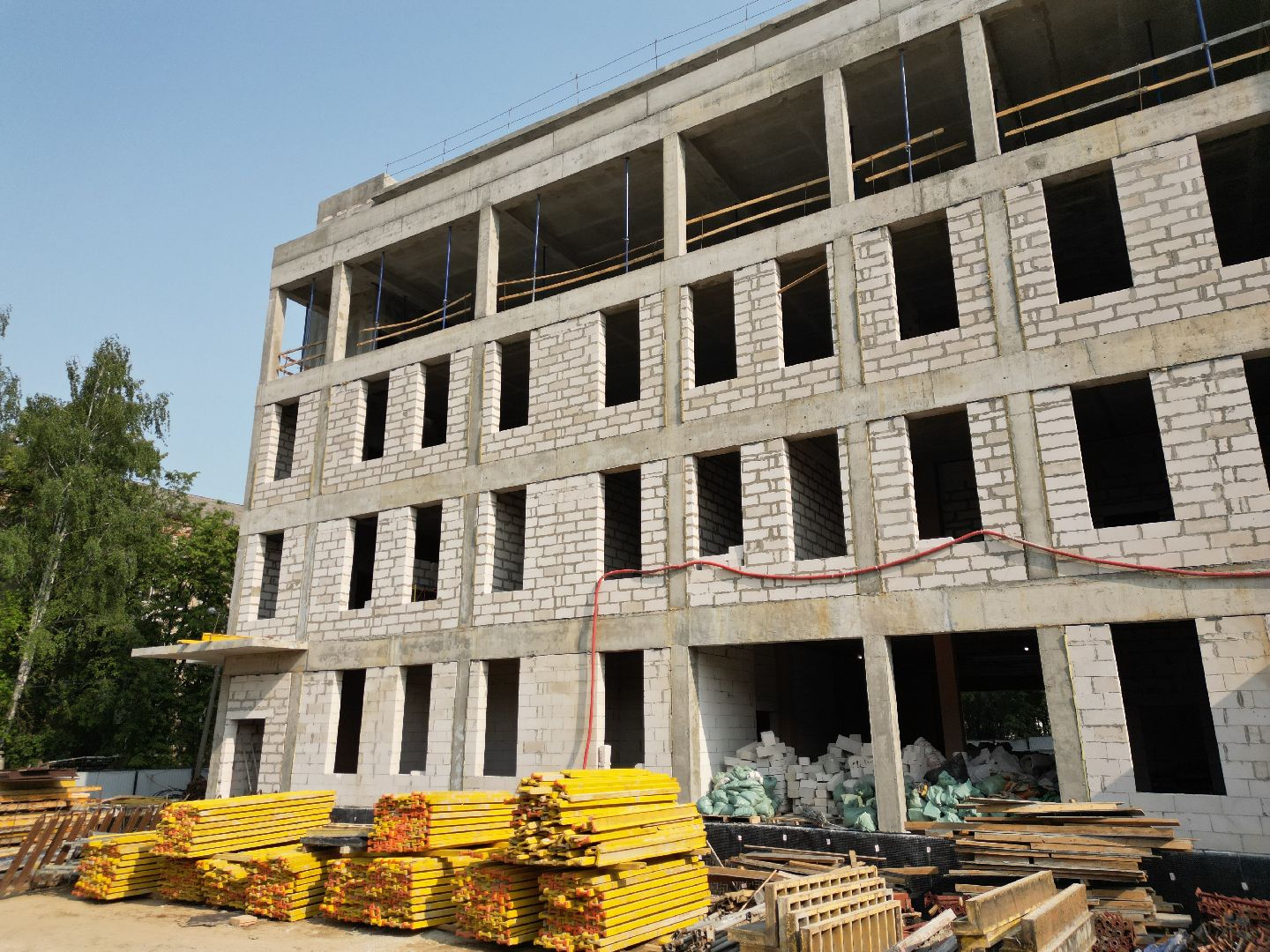 видео с коптера, детская поликлиника в пушкино, медицина в пушкино,