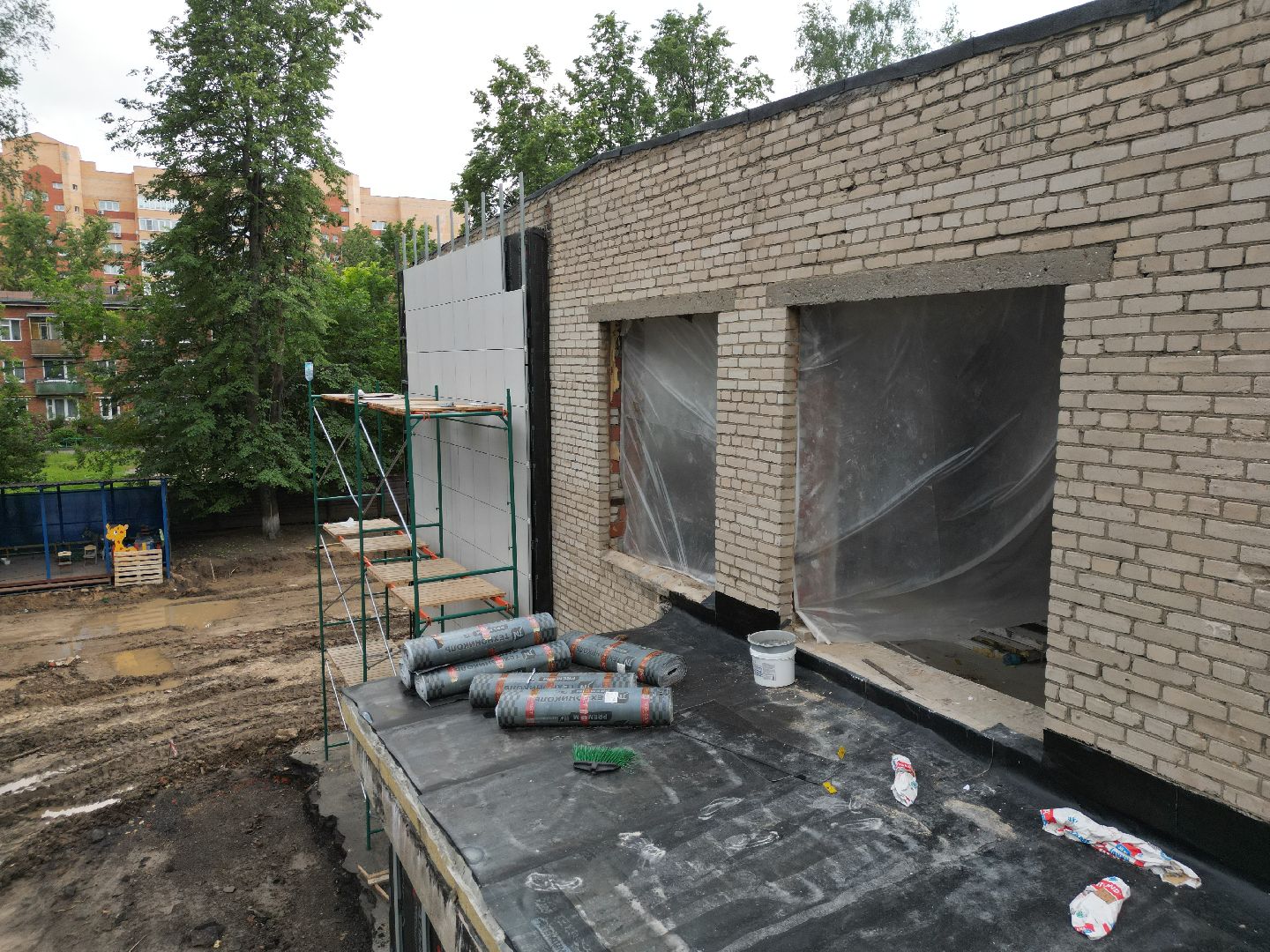 видео с коптера, детский сад Родничок, детский сад в долгопрудном,