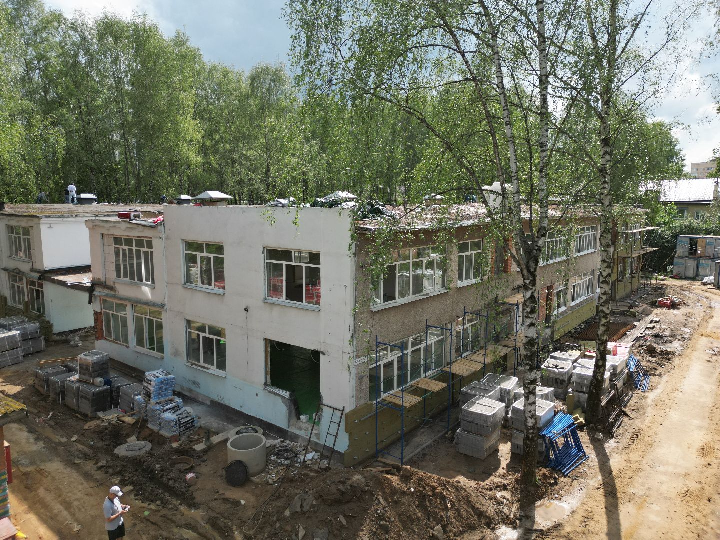 видео с коптера, детский сад 9 в долгопрудном, ремонт детского сада долгопрудный,