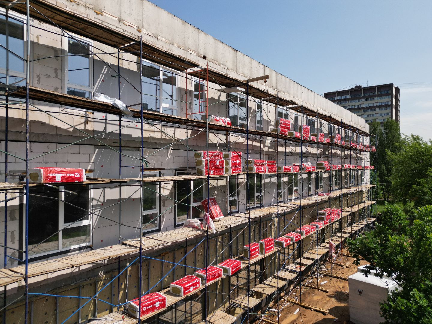 видео с коптера, пристройка к гимназии 13, гимназия 13 в долгопрудном,