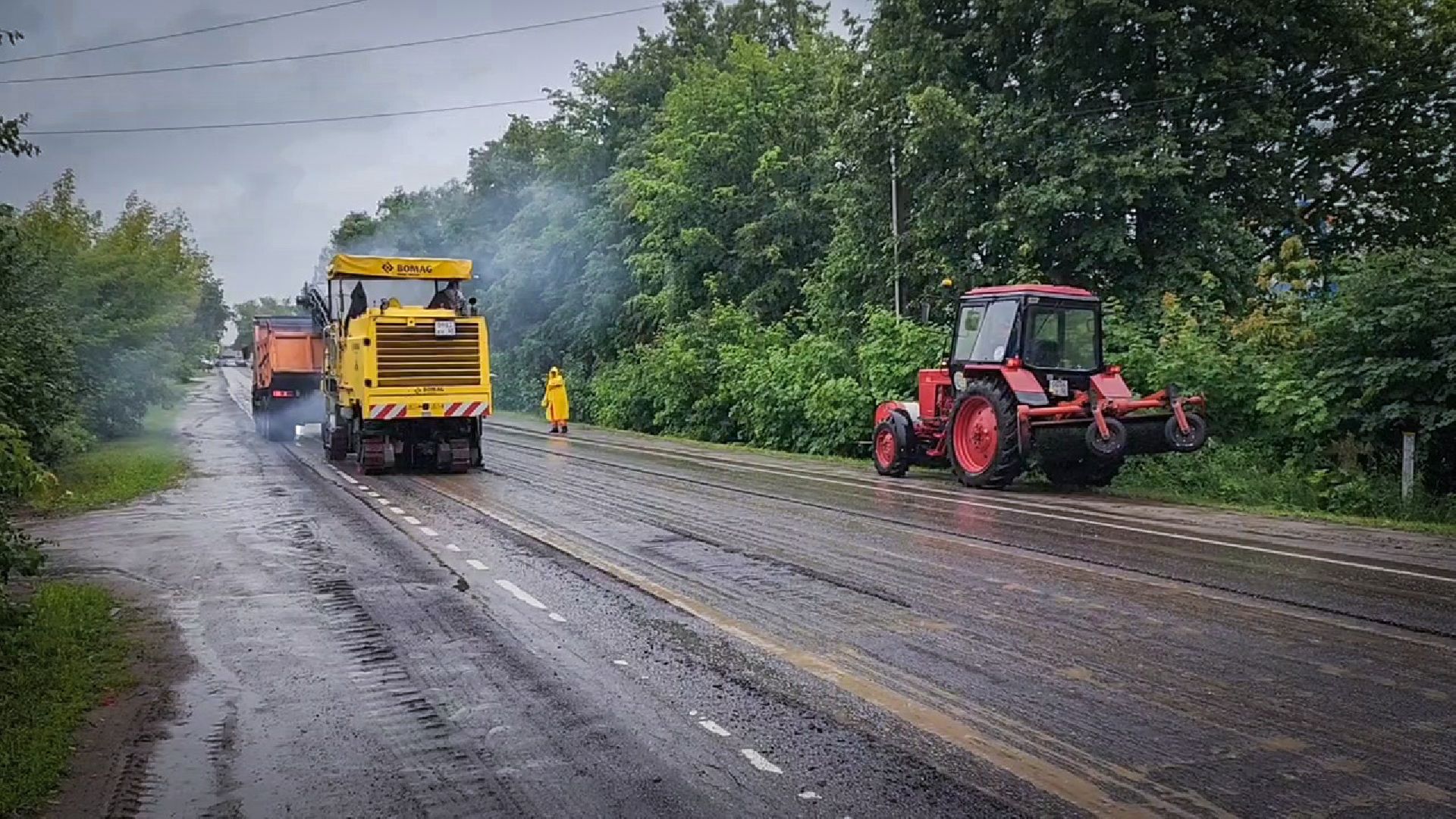 бронницы, ремонт дороги в бронницах, ремонт дороги в каширском переулке ,