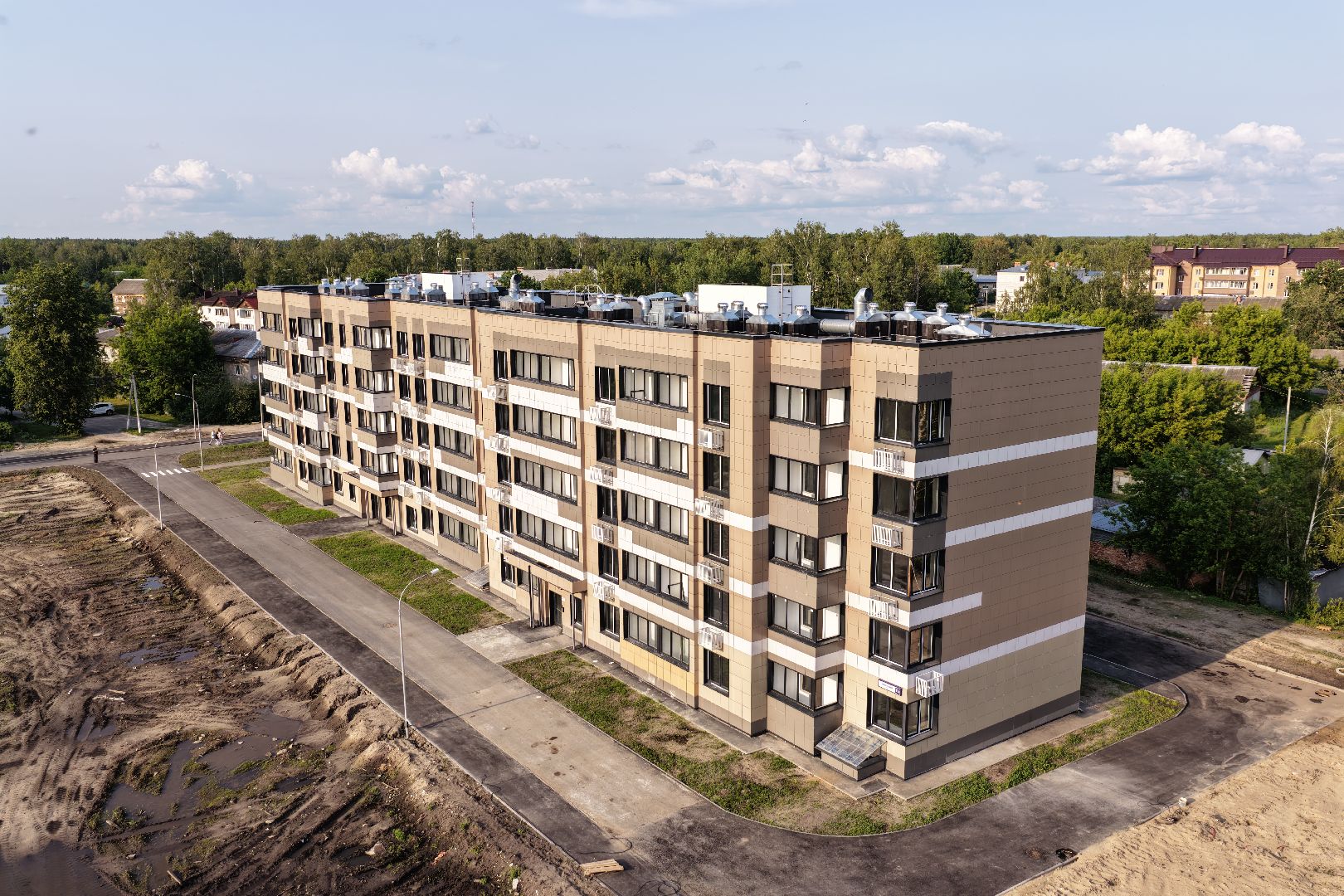 видео с коптера, переселение из аварийного жилья, дом для переселенцев в шатуре,