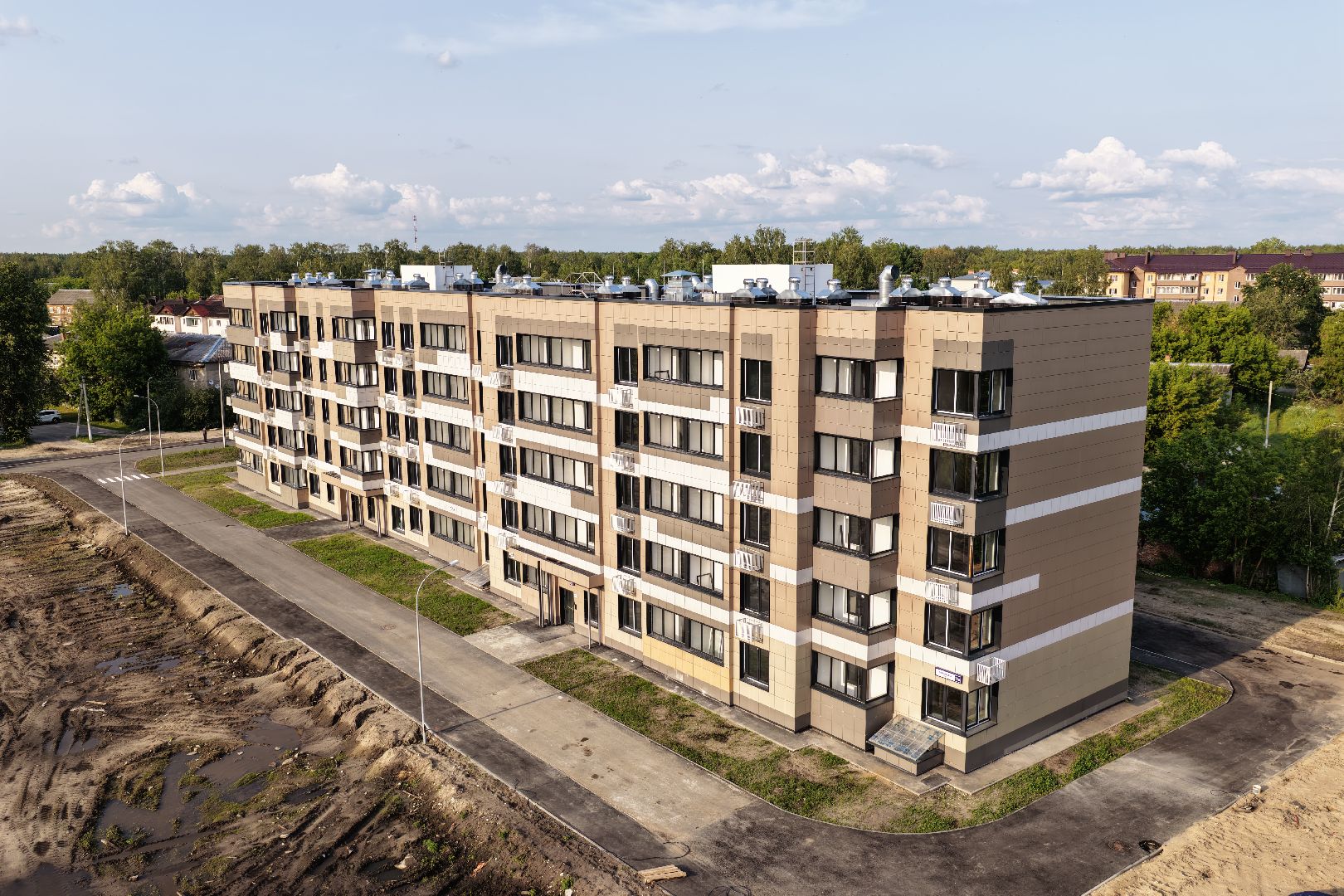 видео с коптера, переселение из аварийного жилья, дом для переселенцев в шатуре,