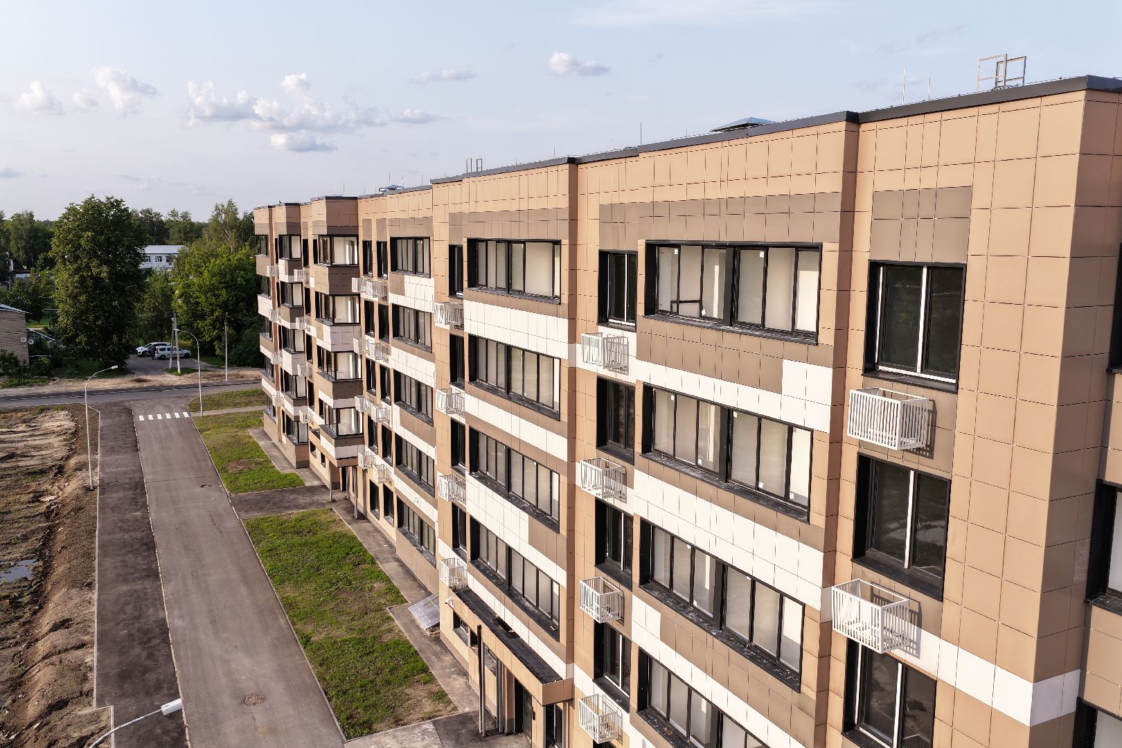 видео с коптера, переселение из аварийного жилья, дом для переселенцев в шатуре,