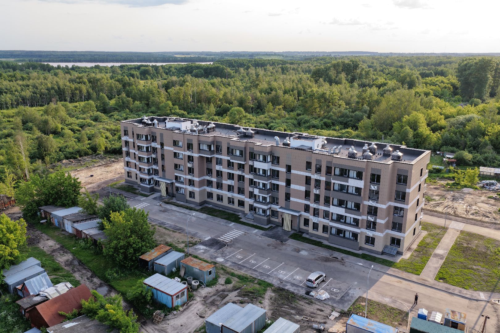 видео с коптера, переселение из аварийного жилья, дом для переселенцев в шатуре,