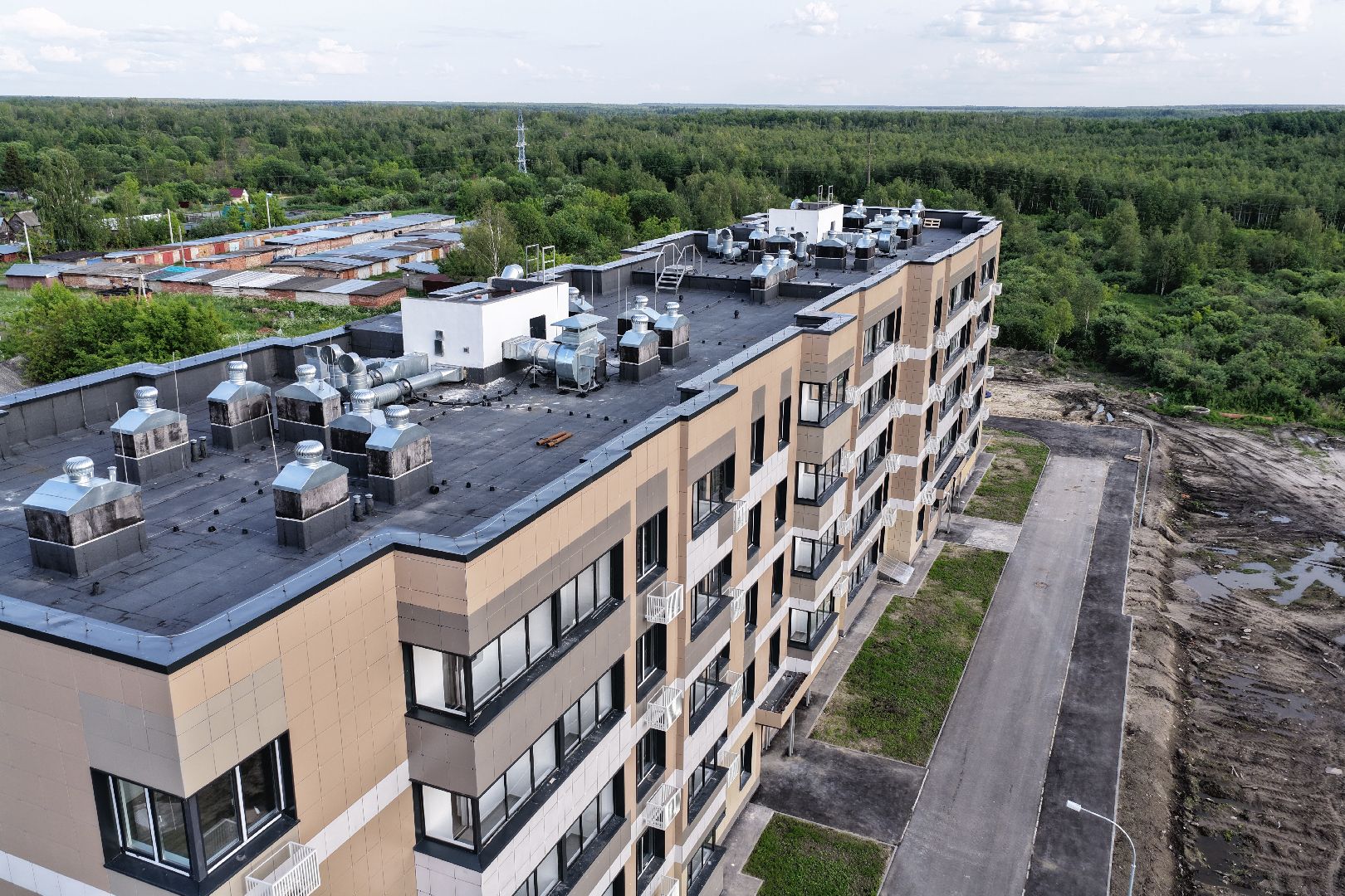 видео с коптера, переселение из аварийного жилья, дом для переселенцев в шатуре,