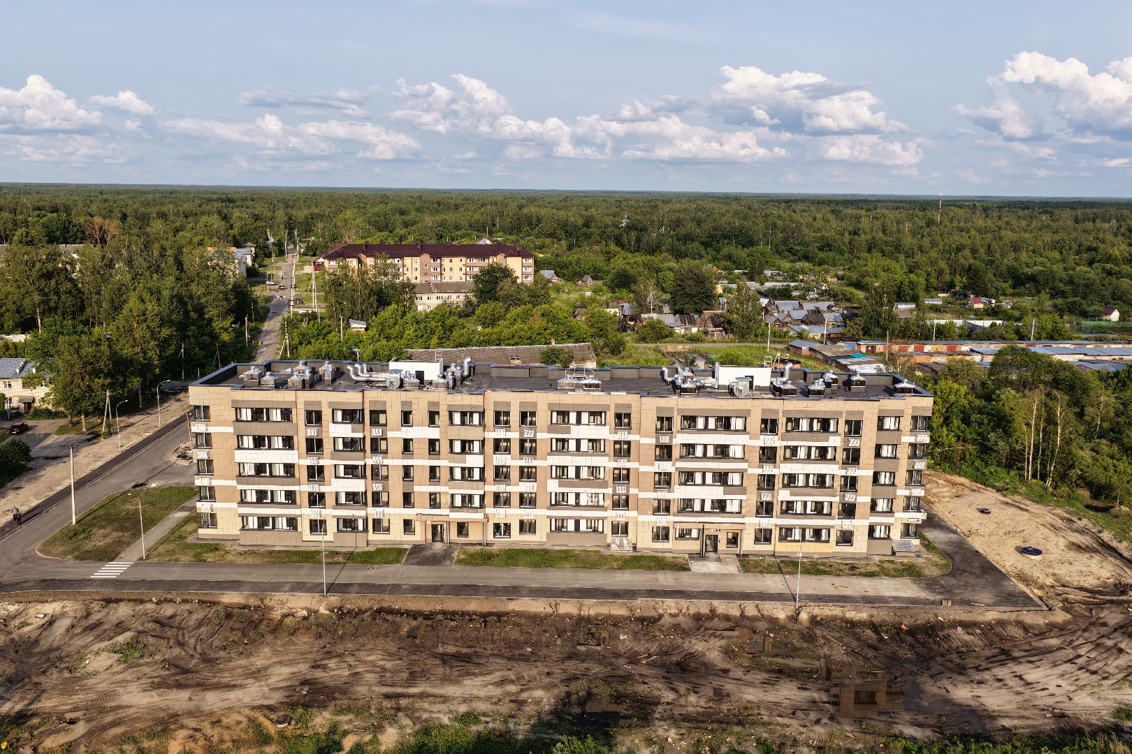 видео с коптера, переселение из аварийного жилья, дом для переселенцев в шатуре,