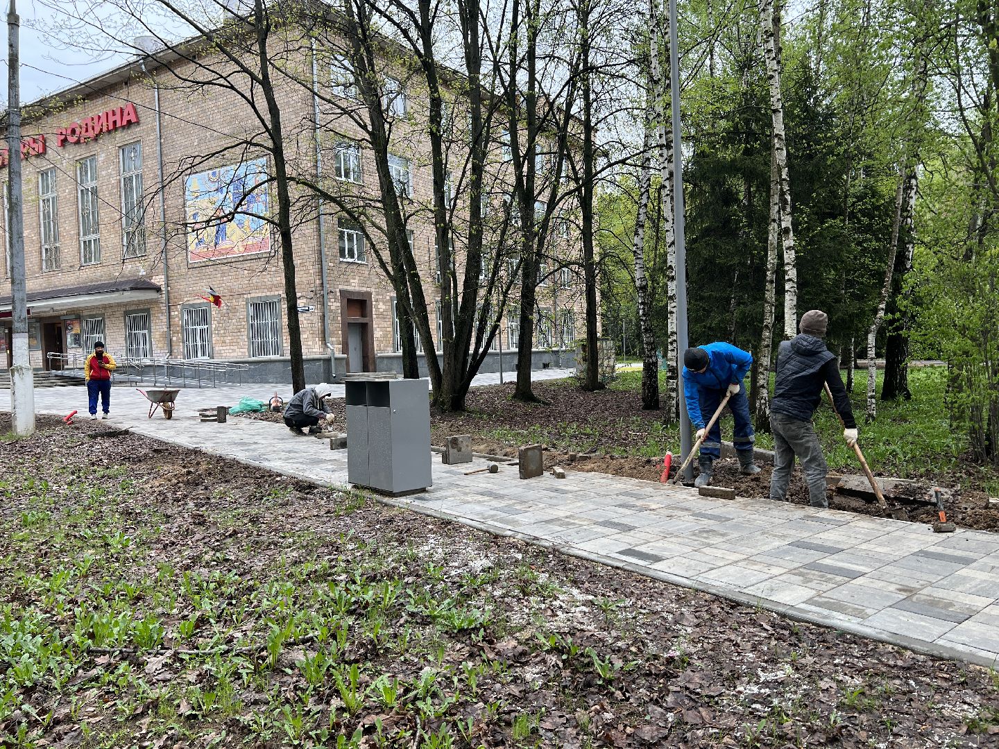 Химки, парк Толстого, благоустройство, замена плитки, городская среда