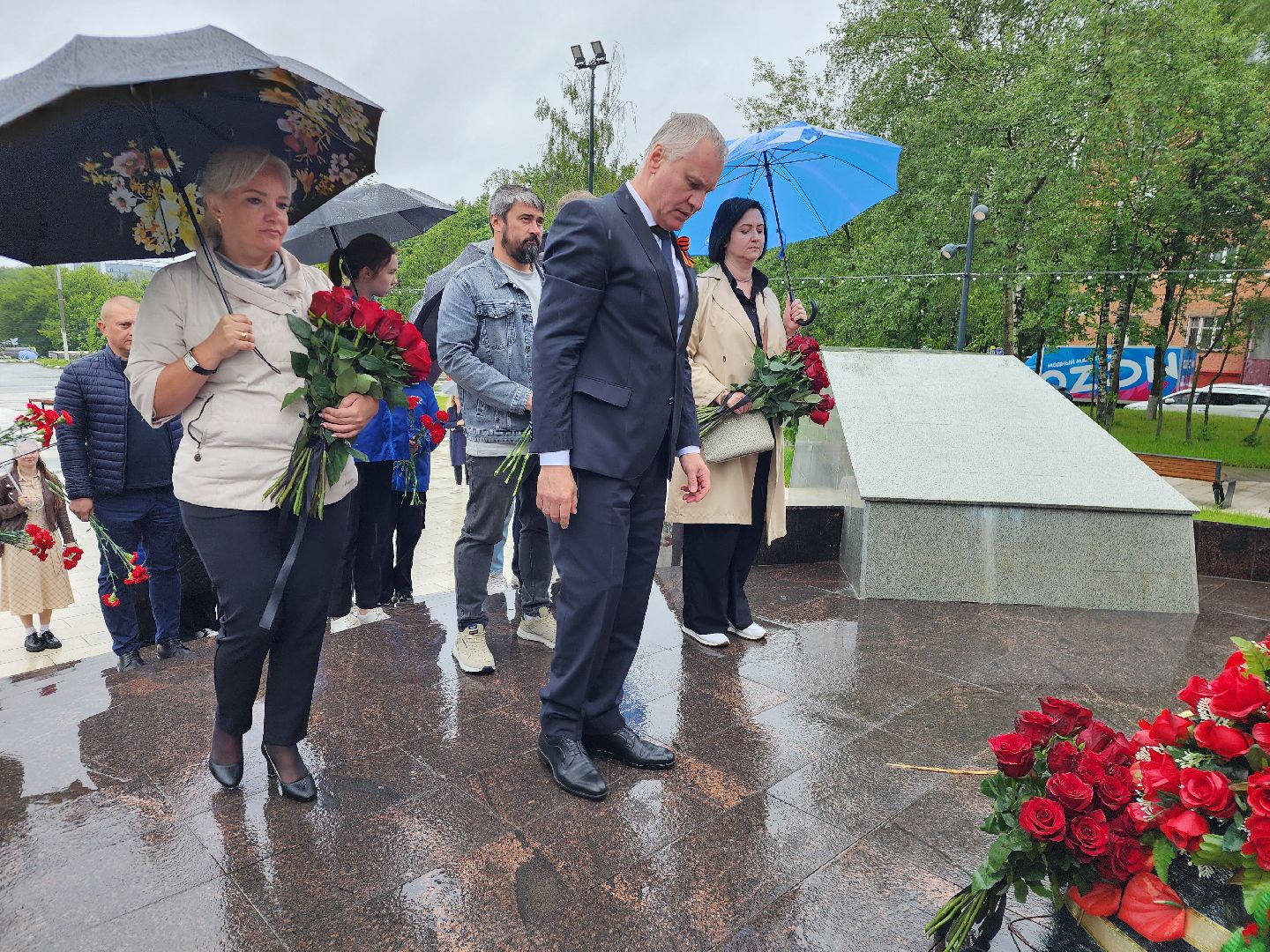 фрязино, день памяти и скорби, возложение цветов, митинг памяти,