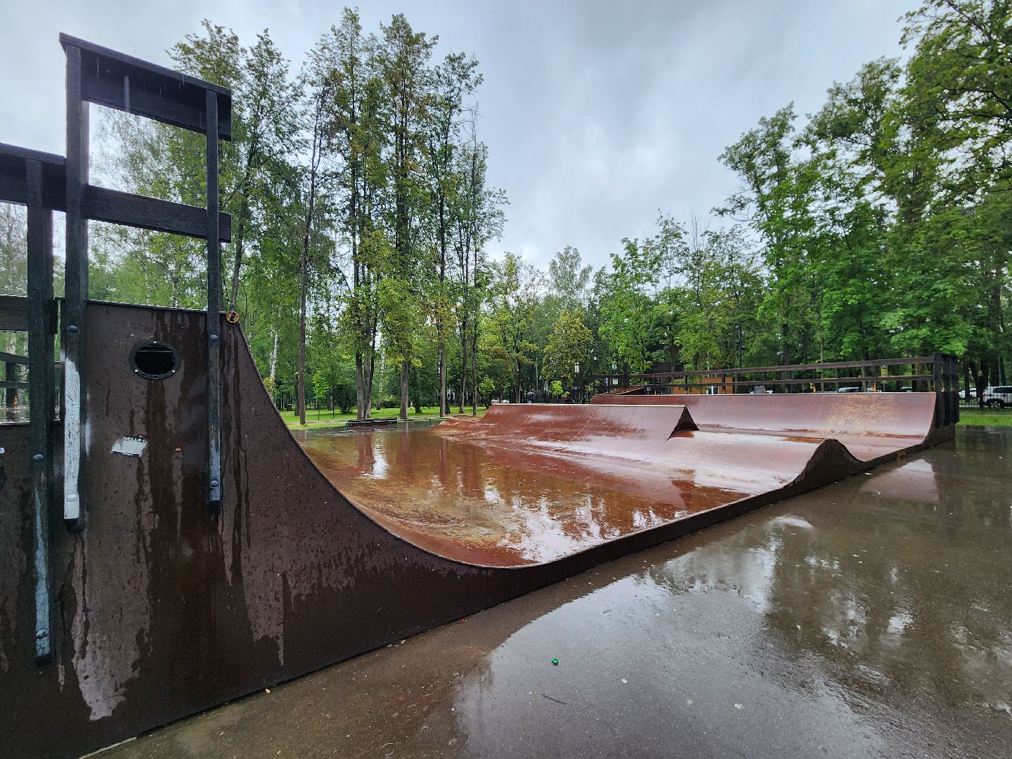 Центральный парк Пушкино , Благоустройство , скейт площадка,