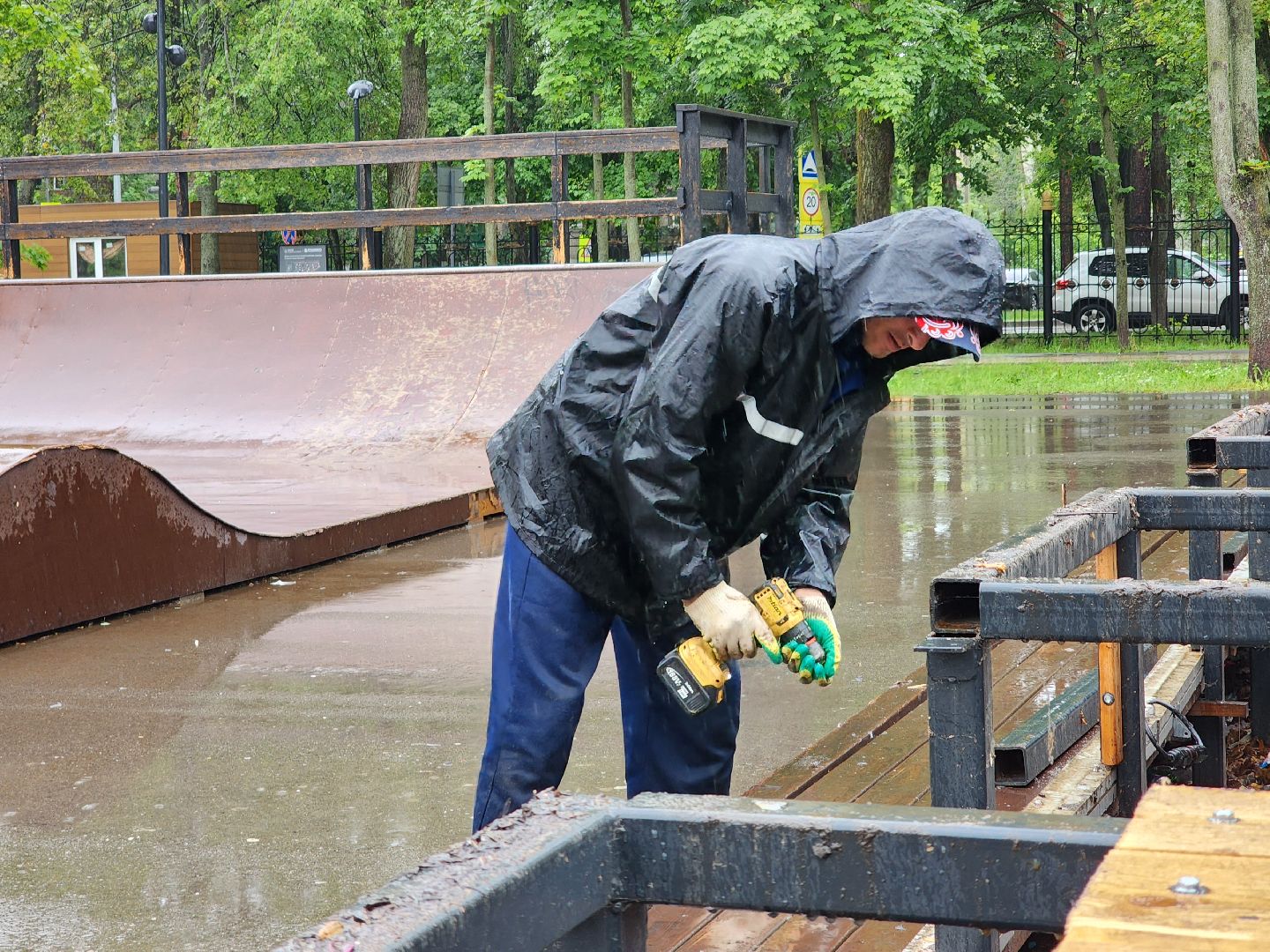 Центральный парк Пушкино , Благоустройство , скейт площадка,