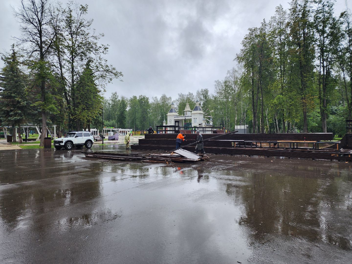 Центральный парк Пушкино , Благоустройство , скейт площадка,