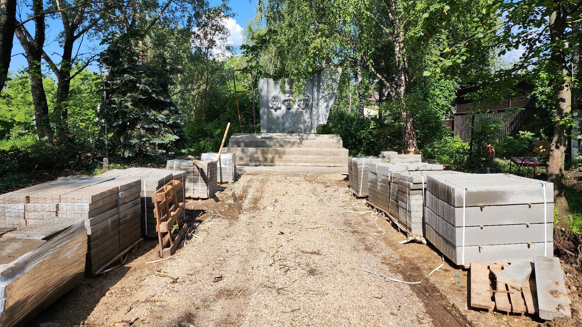 реконструкция мемориала, щёлково, ремонт памятника вов,