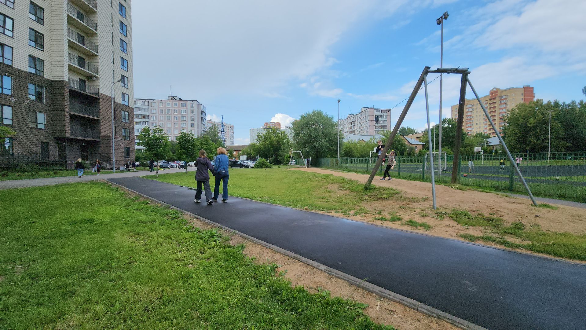 Асфальтирование , Асфальт , Народные тропы, Лобня ,